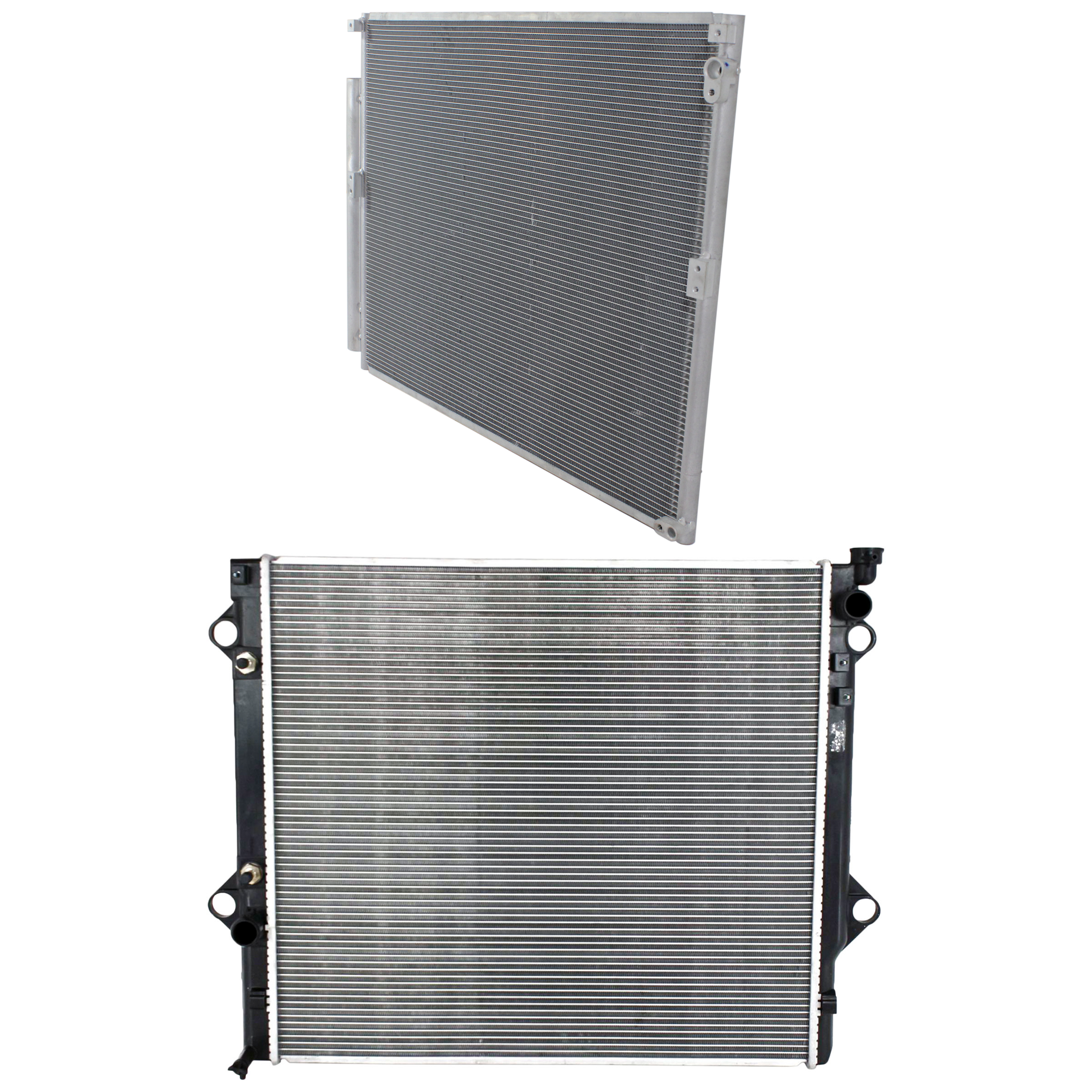 AM 4RUNNER 03-09 RADIATOR 2 pc kit 6 Cyl 4.0L Eng. with A C Condenser SKU KIT 091223-16 Partslink TO3010274 TO3030199 OEM 1640031352-8846160091