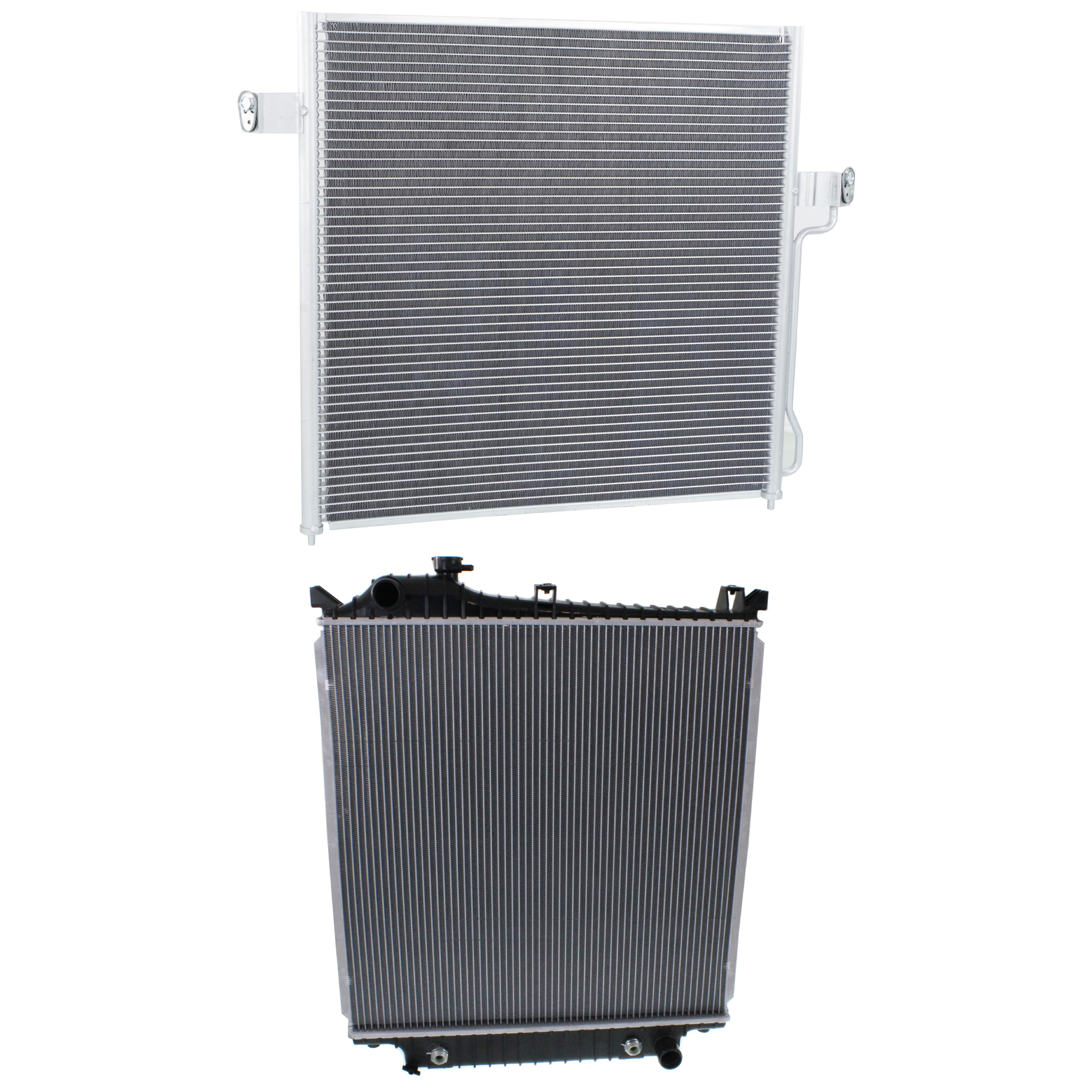 AM EXPLORER EXPLORER SPORT TRAC MOUNTAINEER 07-10 RADIATOR 2 pc kit 6-8 Cyl 4.0L 4.6L Eng. with A C Condenser SKU KIT 091223-31 Partslink FO3010281 FO3030221 OEM 8L2Z8005A EU2Z19712C 6L2Z19712