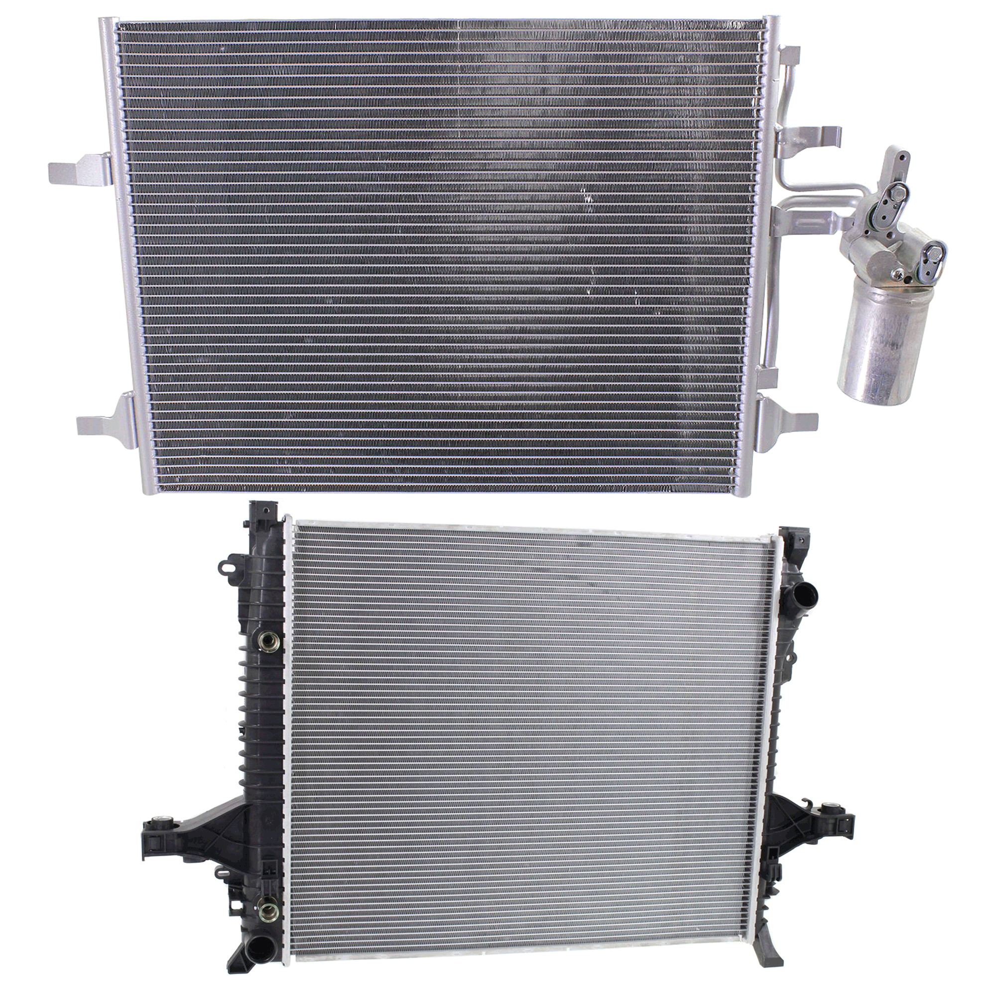 AM XC60-10-11 RADIATOR 2 pc kit 6 Cyl 3.2L Eng. with A C Condenser SKU KIT 091223-37 Partslink VO3010119 VO3030121 OEM 312935505-313320277