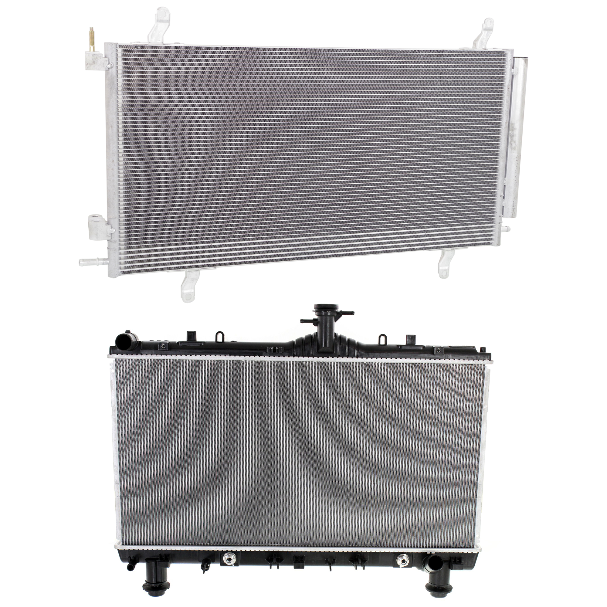 AM CAMARO 12-12 RADIATOR 2 pc kit Auto Manual Trans 8 Cyl 6.2L Eng. with A C Condenser SKU KIT 091223-38 Partslink GM3010556 GM3030302 OEM 22762595-23456530
