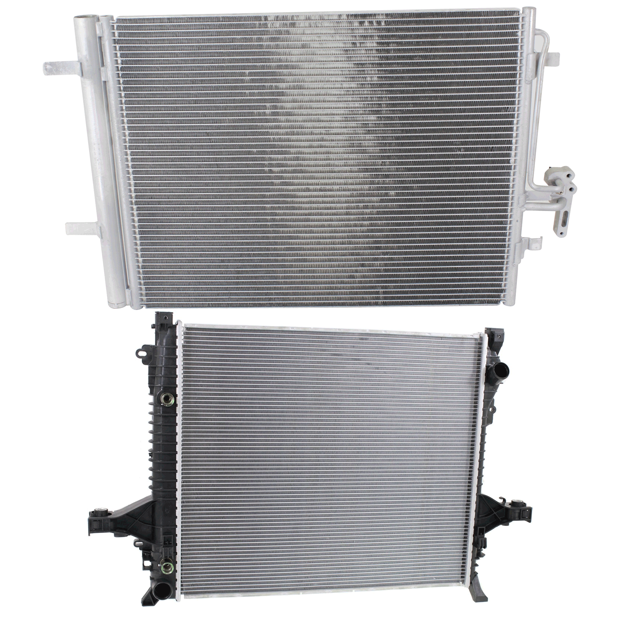 AM XC60-10-11 S80-11-11 RADIATOR 2 pc kit 6 Cyl 3.2L Eng. with A C Condenser SKU KIT 091223-46 Partslink VO3010119 VO3030118 OEM 312935505-307945444
