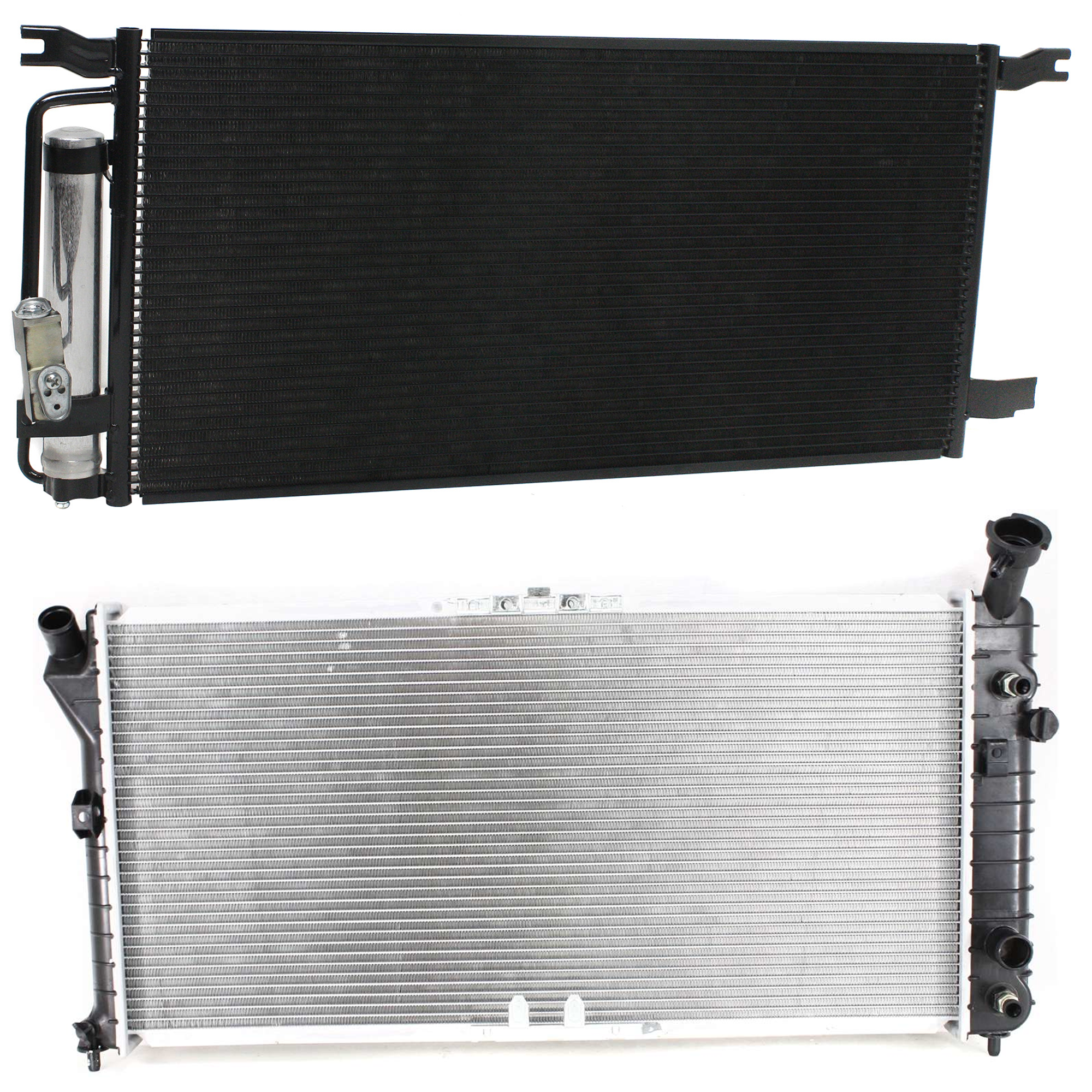 AM MONTANA 01-02 RADIATOR 2 pc kit 6 Cyl 3.4L Eng. with A C Condenser SKU KIT 091223-51 Partslink GM3010102 GM3030147 OEM 52485608-10339103