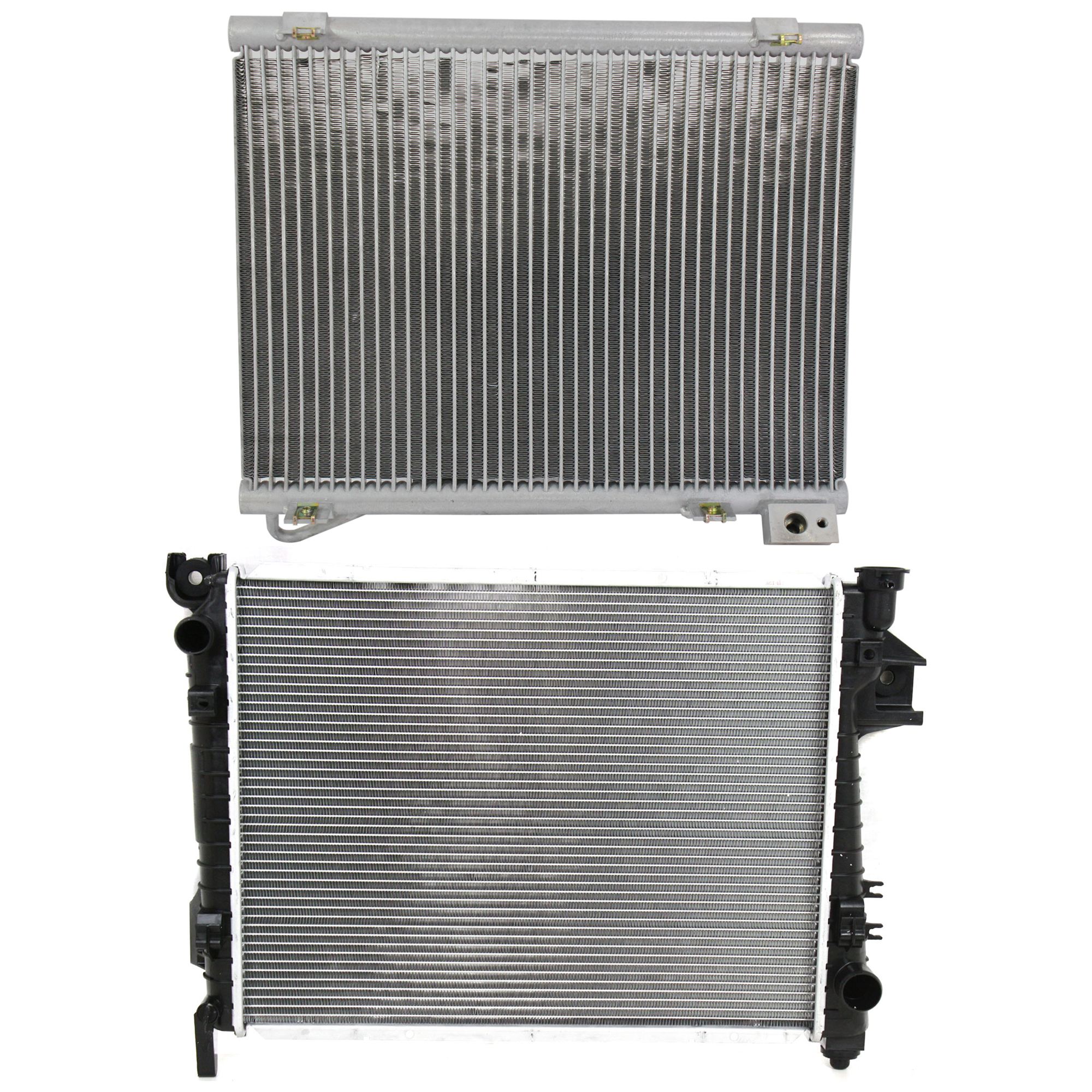 AM DODGE RAM 1500-02-08 RAM 2500 RAM 3500-03-03 RADIATOR KIT 6-8 Cyl 3.7L 4.7L 5.7L Eng. with A C Condenser SKU KIT 091223-68 Partslink CH3010281 CH3030185 OEM 55056681AC 5072993AB