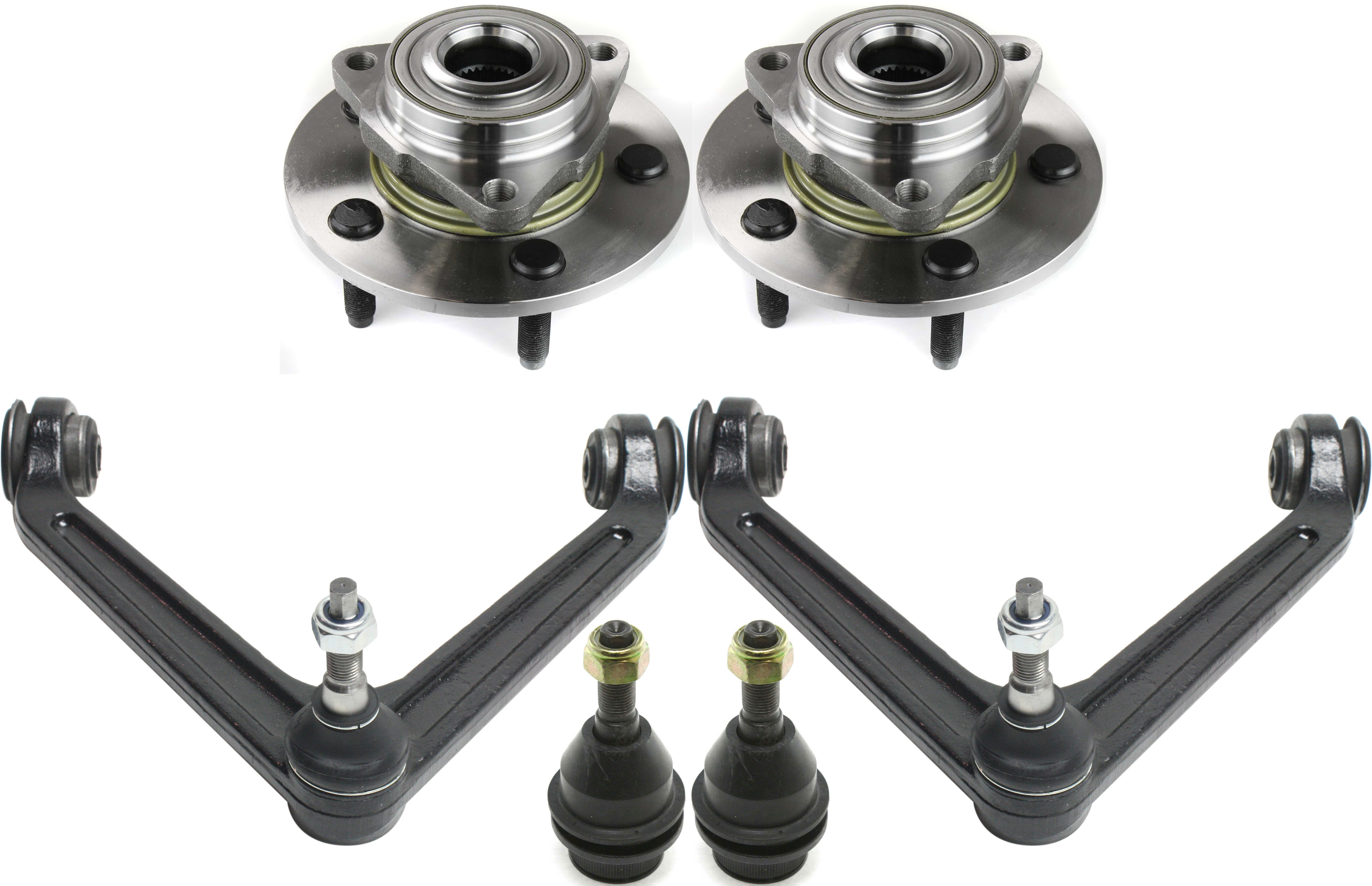 AM RAM 1500-04-05 FRONT CONTROL ARM KIT RH AND LH 6 Pc Kit with Ball Joint and Wheel Hub SKU KIT 091316-08 OEM 104333-2601556-5051294-45D2294