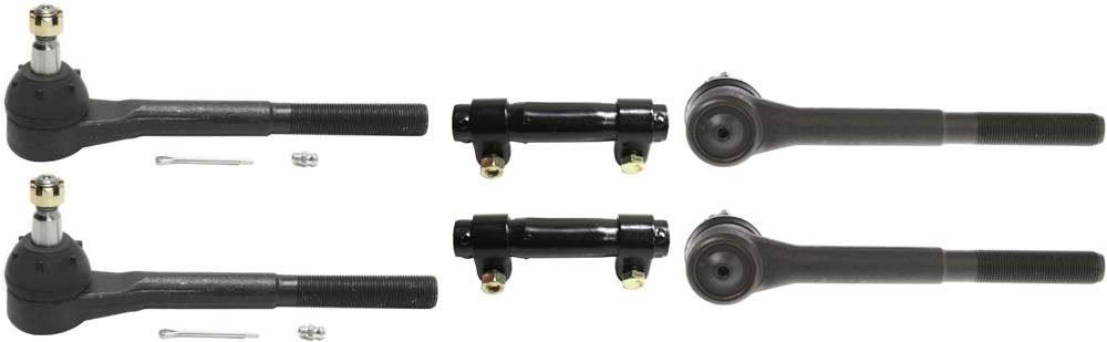 AM C K FULLSIZE P U 88-00 SAVANA EXPRESS VAN 96-02 FRONT SUSPENSION KIT 6 pc Kit w Tie Rod Adjusting Sleeves and Tie Rod Ends SKU KIT 091317-12 OEM 64181-310252-381484-384900-064