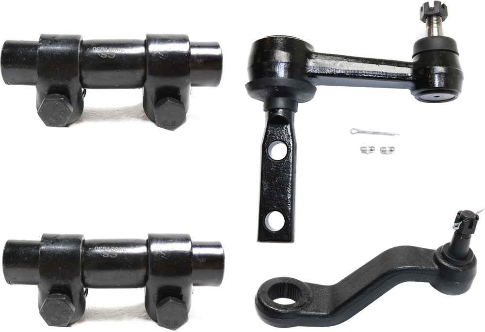 AM RAM 1500-94-99 RAM 2500-94-98 SUSPENSION KIT 4 pc kit with Idler Arm Pitman Arm and Tie Rod Adjusting Sleeves SKU KIT 091317-14 OEM 190135-987003-2683688-45011