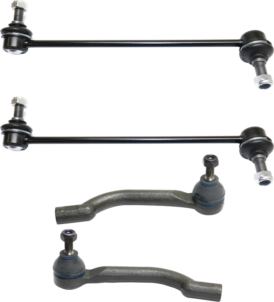AM ROGUE 08-13 ROGUE SELECT 14-15 FRONT SUSPENSION KIT RH AND LH 4 Pc Kit with Sway Bar Links and Tie Rod Ends SKU KIT 091317-35 OEM 546681AA0A 546181AA0A D8640JY0