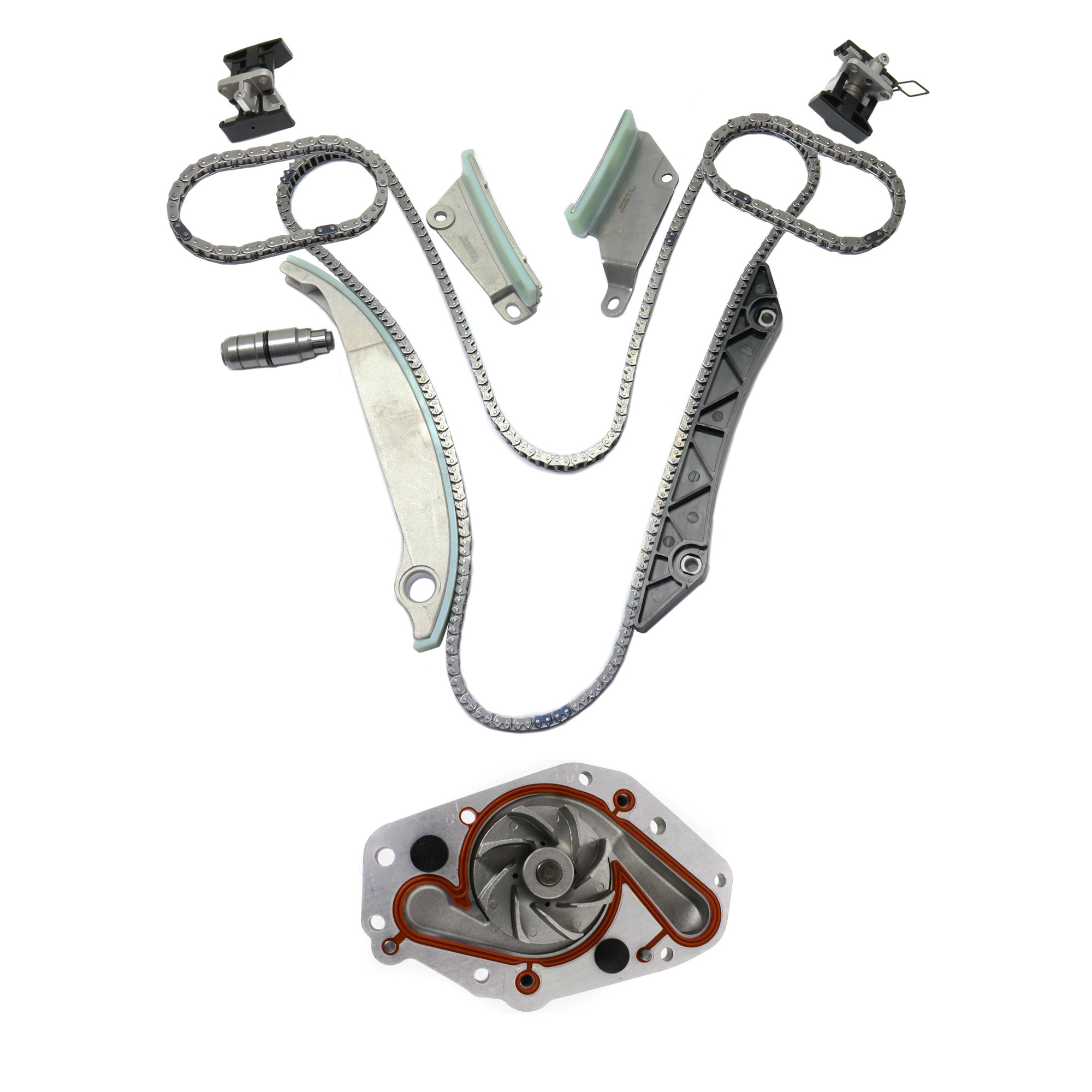 AM SEBRING 07-07 TIMING CHAIN KIT 2 pc Kit DOHC 24 Valves with Water Pump SKU KIT 091317-62 OEM 20432-23161-29103-42041-58571