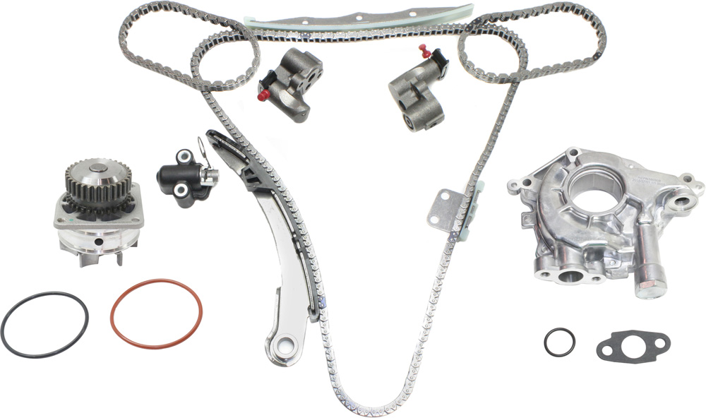 AM MAXIMA 04-08 QUEST 04-09 TIMING CHAIN KIT 3 pc Kit with Oil Pump and Water Pump SKU KIT 091317-68 OEM 16426-19276-20795-41123-43520
