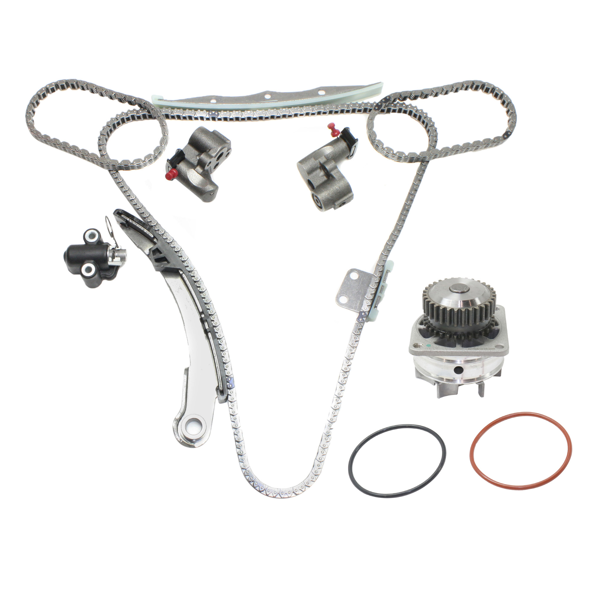 AM MAXIMA 04-08 QUEST 04-09 TIMING CHAIN KIT 2 pc Kit with Water Pump SKU KIT 091317-69 OEM 16426-19276-20795-41123-43520