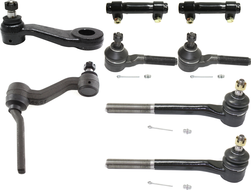 AM BLAZER JIMMY 98-05 FRONT SUSPENSION KIT 8 pc kit with Idler Arm Pitman Arm Tie Rod Adjusting Sleeves and Tie Rod Ends SKU KIT 091417-25 OEM 18809-982008-1017133-2683609-4