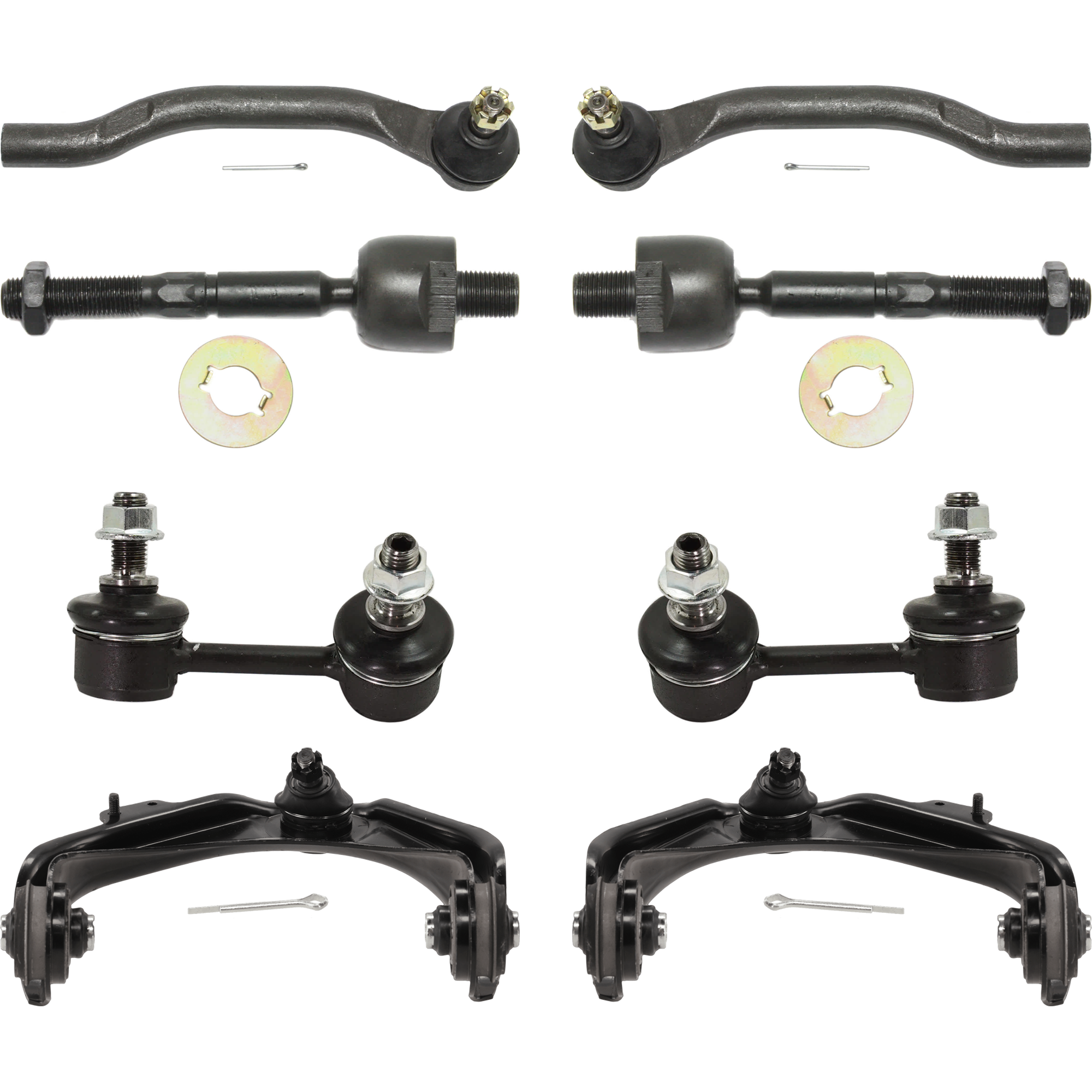 AM ACCORD 98-02 TL 99-03 FRONT CONTROL ARM KIT RH AND LH Upper w ball joint s 8 pc Kit with Sway Bar Link and Tie Rod End SKU KIT 091417-48 Partslink AC4520100 OEM 51450S84A01-51450S1AE01-51460S