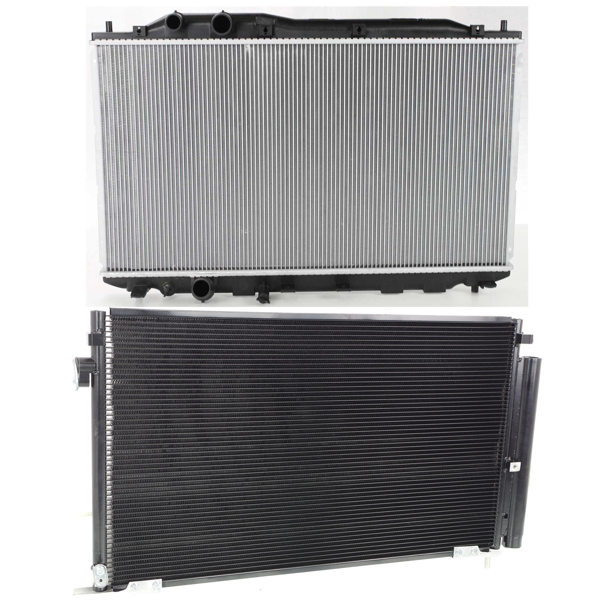 AM CIVIC 06-11 RADIATOR 2 pc kit Auto Trans 4 Cyl 1.8L Eng. Coupe with A C Condenser SKU KIT 091423-13 Partslink HO3010208 HO3030142 OEM 19010RNBC51-80102SVAA13