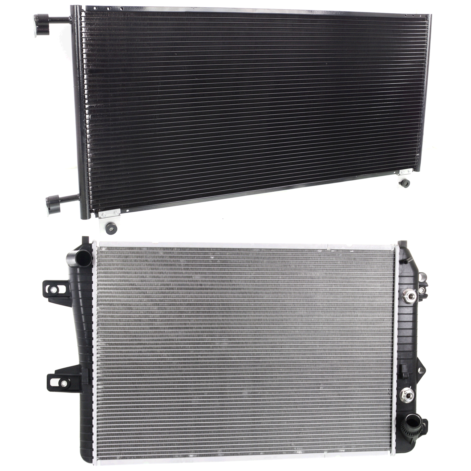 AM SILVERADO 2500 HD CLASSIC 07-07 SILVERADO 2500 HD 06-06 RADIATOR 2 pc kit 8 Cyl 6.6L Eng. 2 Row Core with A C Condenser SKU KIT 091423-16 Partslink GM3010531 GM3030161 OEM 15914079-20913752
