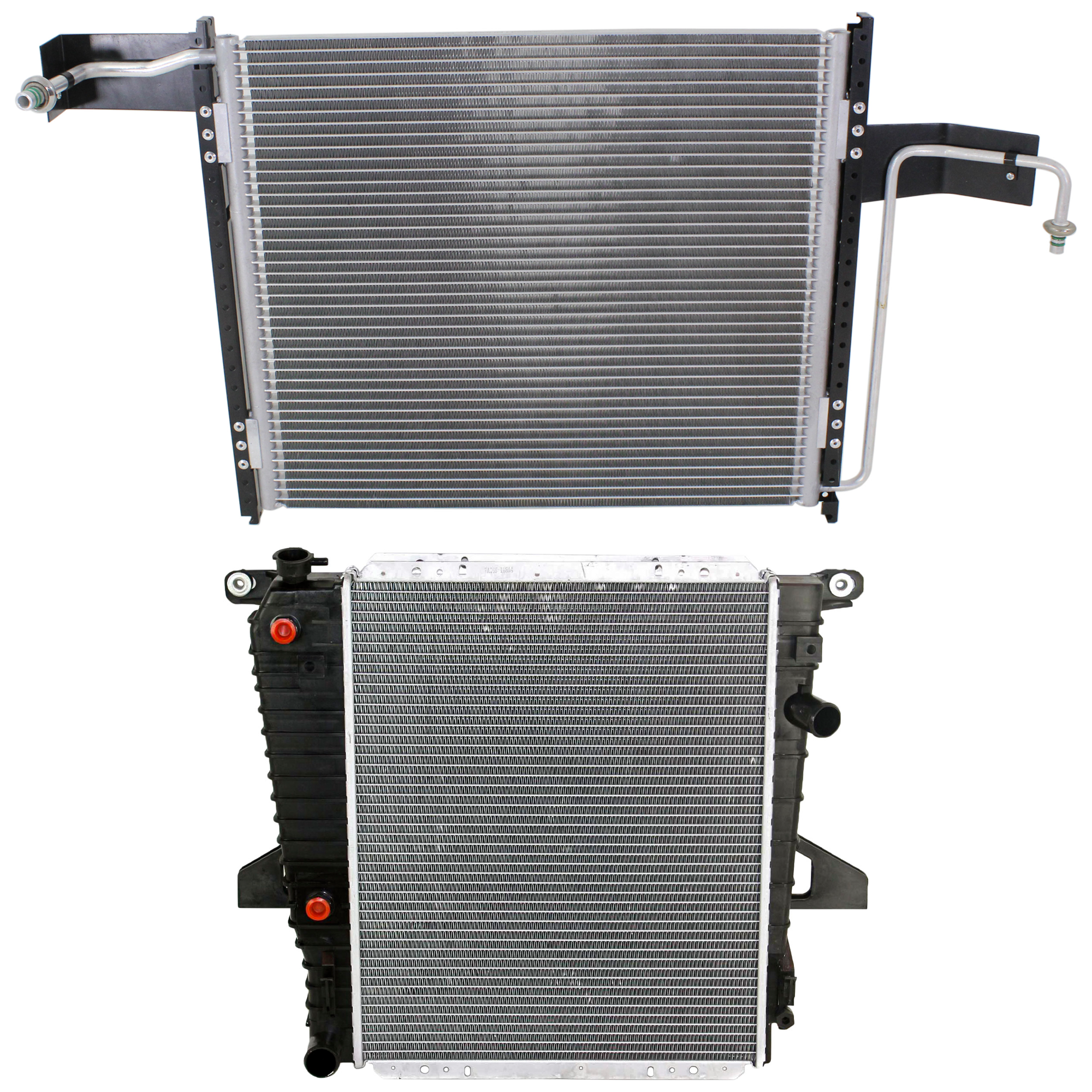 AM RANGER 95-97 RADIATOR 2 pc kit 6 Cyl 3.0L 4.0L Eng. 2 Row Core with A C Condenser SKU KIT 091423-20 Partslink FO3010163 FO3030147 OEM ZZL415200B F57Z19712A