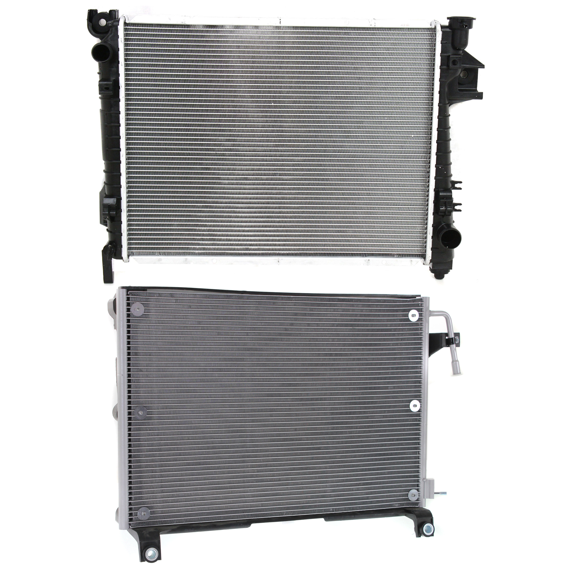 AM DODGE RAM 1500-02-02 RADIATOR 2 pc kit 8 Cyl 5.9L Eng. with A C Condenser SKU KIT 091423-22 Partslink CH3010281 CH3030131 OEM 55056681AC 55055824AC