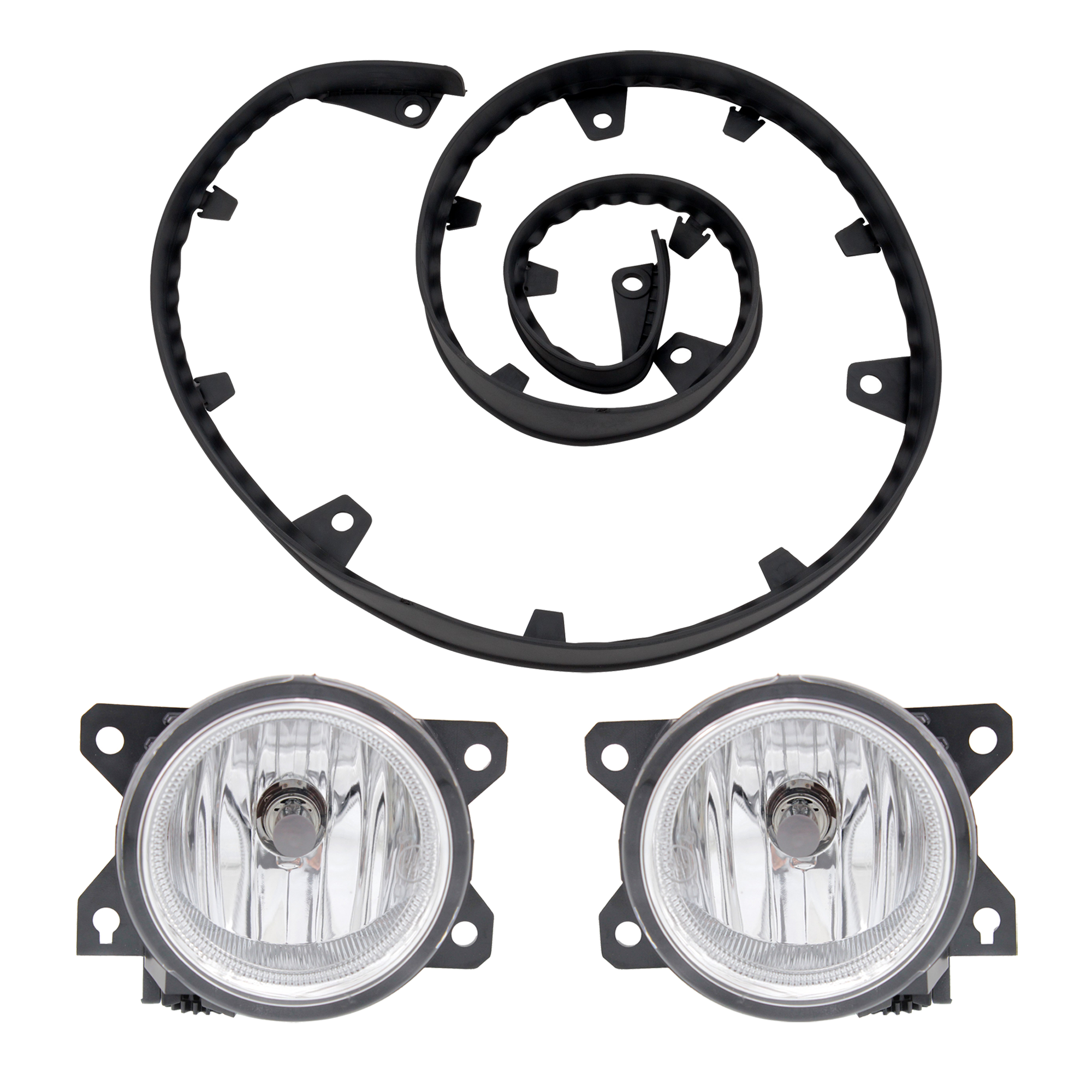 AM CIVIC 17-21 FOG LAMP RH AND LH 3 Pc kit Assembly Halogen with Valance SKU KIT 091523-100 Partslink HO2592143 HO2593143 HO1093115 OEM 33900T5RA01-33900TBAA01-33950T
