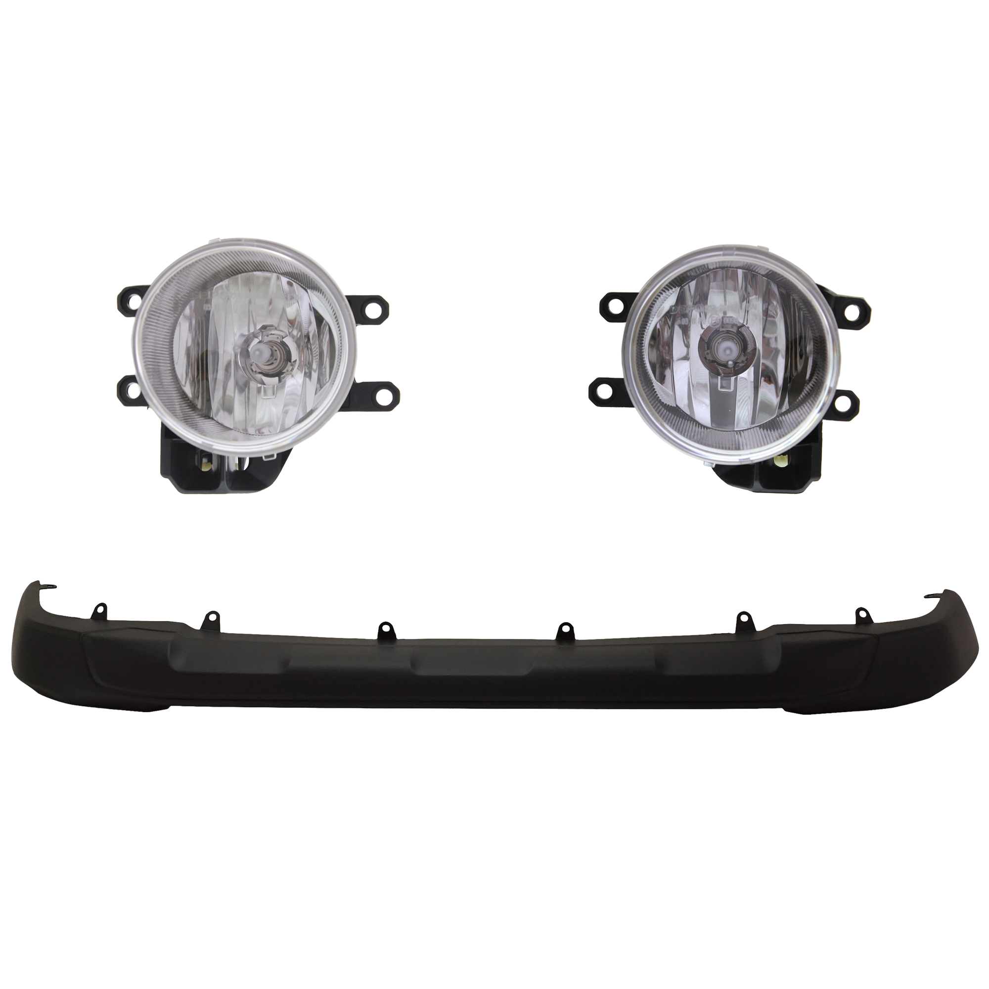 AM RAV4-19-21 FOG LAMP RH AND LH 3 Pc kit Assembly Halogen with Valance SKU KIT 091523-101 Partslink TO2592129C TO2593129C TO1095213 OEM 8121002160-8122002160-524110R1