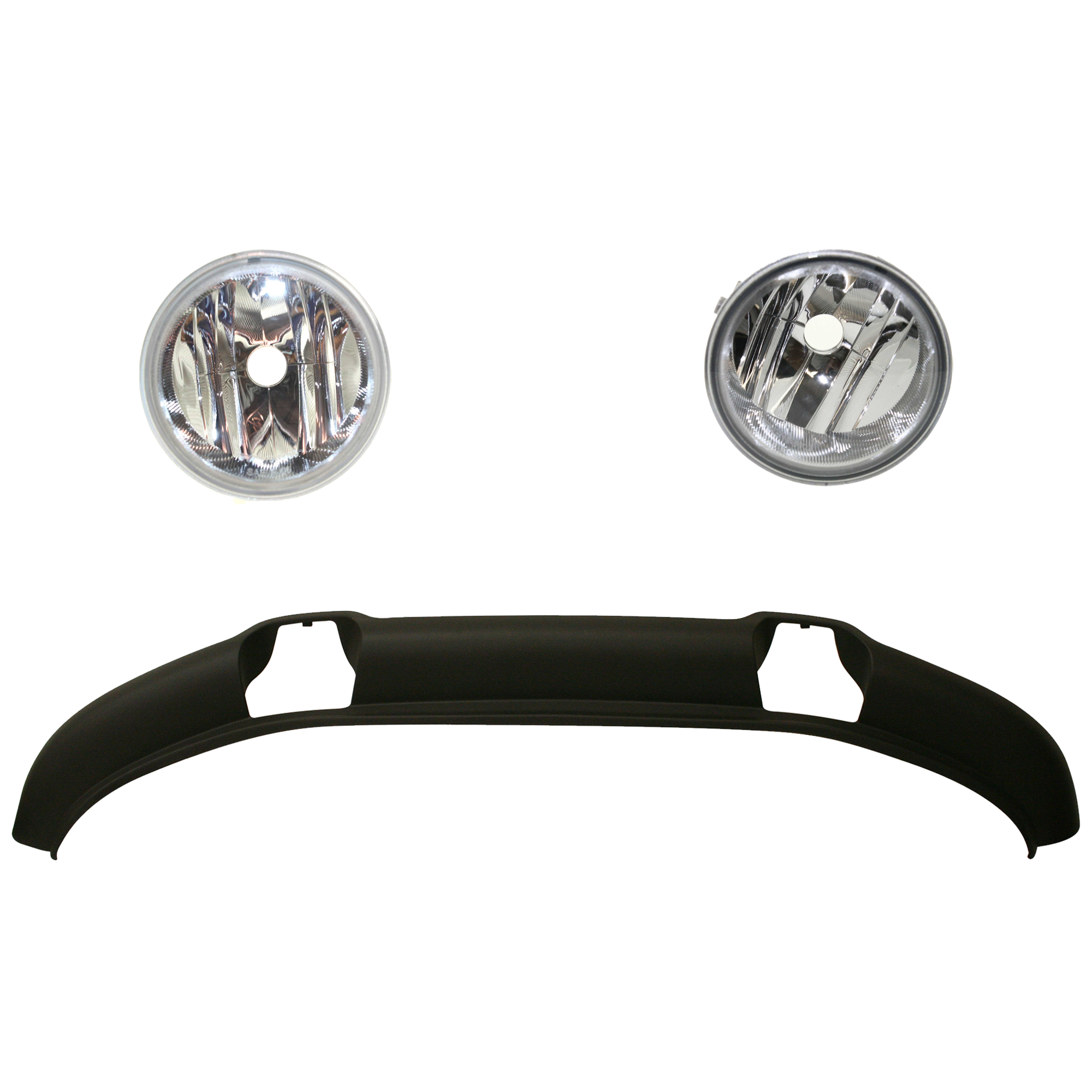 AM F 150-07-08 FRONT LOWER VALANCE RH AND LH 3 Pc kit Plastic Textured with Fog Light SKU KIT 091523-104 Partslink FO1093108 FO2594104 FO2595104 OEM 6L3Z17626BAA AL3Z15201A AL3Z15