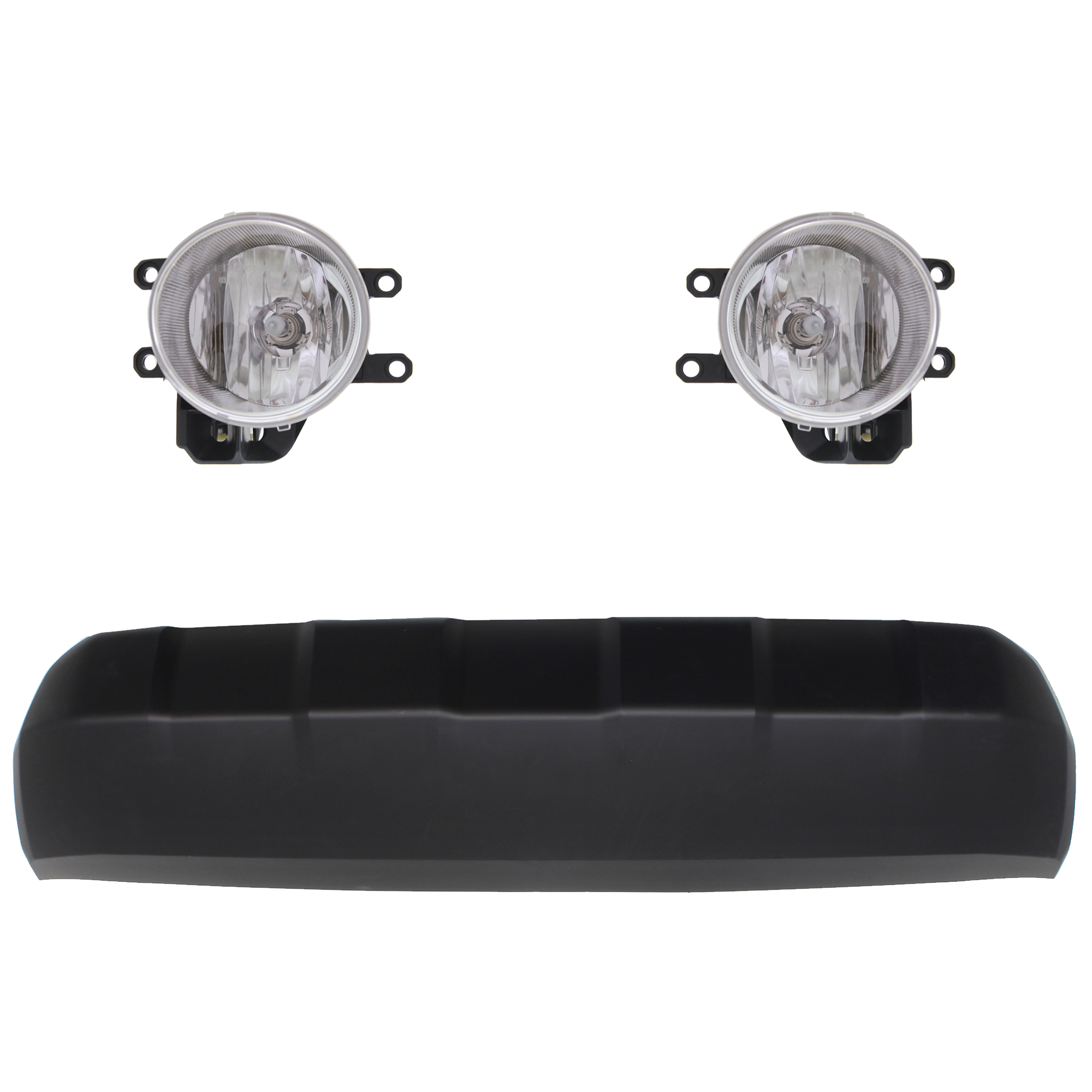 AM TACOMA 16-23 FOG LAMP RH AND LH 3 Pc kit Assembly Halogen with Valance CAPA SKU KIT 091523-108 Partslink TO1095206C TO2592129C TO2593129C OEM 5391104901-8121002160-81220021