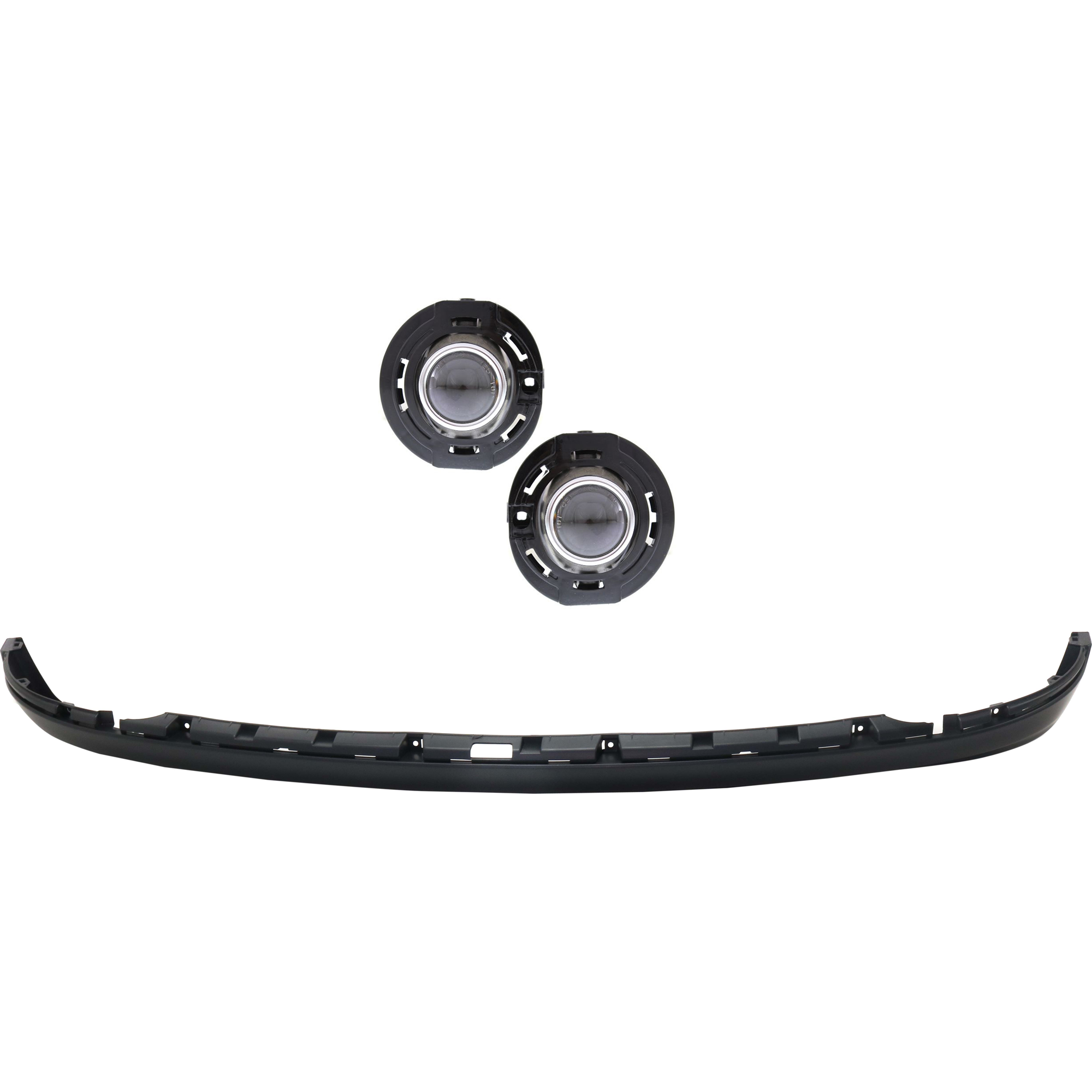 AM GRAND CHEROKEE 17-21 FRONT VALANCE 2 Pc kit Plastic Primed with Fog Light SKU KIT 091523-10 Partslink CH1095122 CH2594105 OEM 6CK19TZZAA 5182021AB