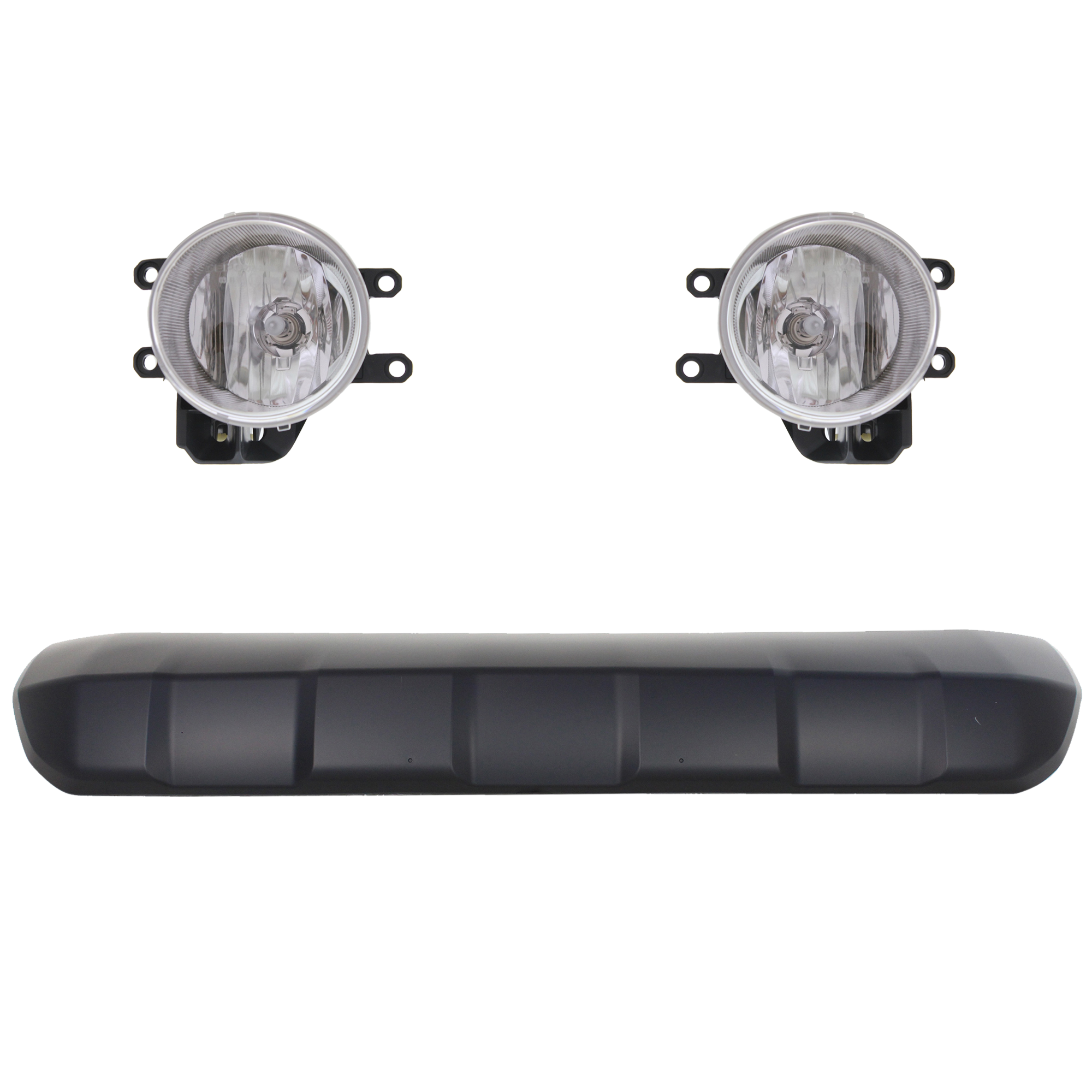 AM TACOMA 16-23 FRONT LOWER VALANCE RH AND LH 3 Pc kit Plastic Primed with Fog Light SKU KIT 091523-110 Partslink TO1095206 TO2592129 TO2593129 OEM 5391104901-8122002160-81210021