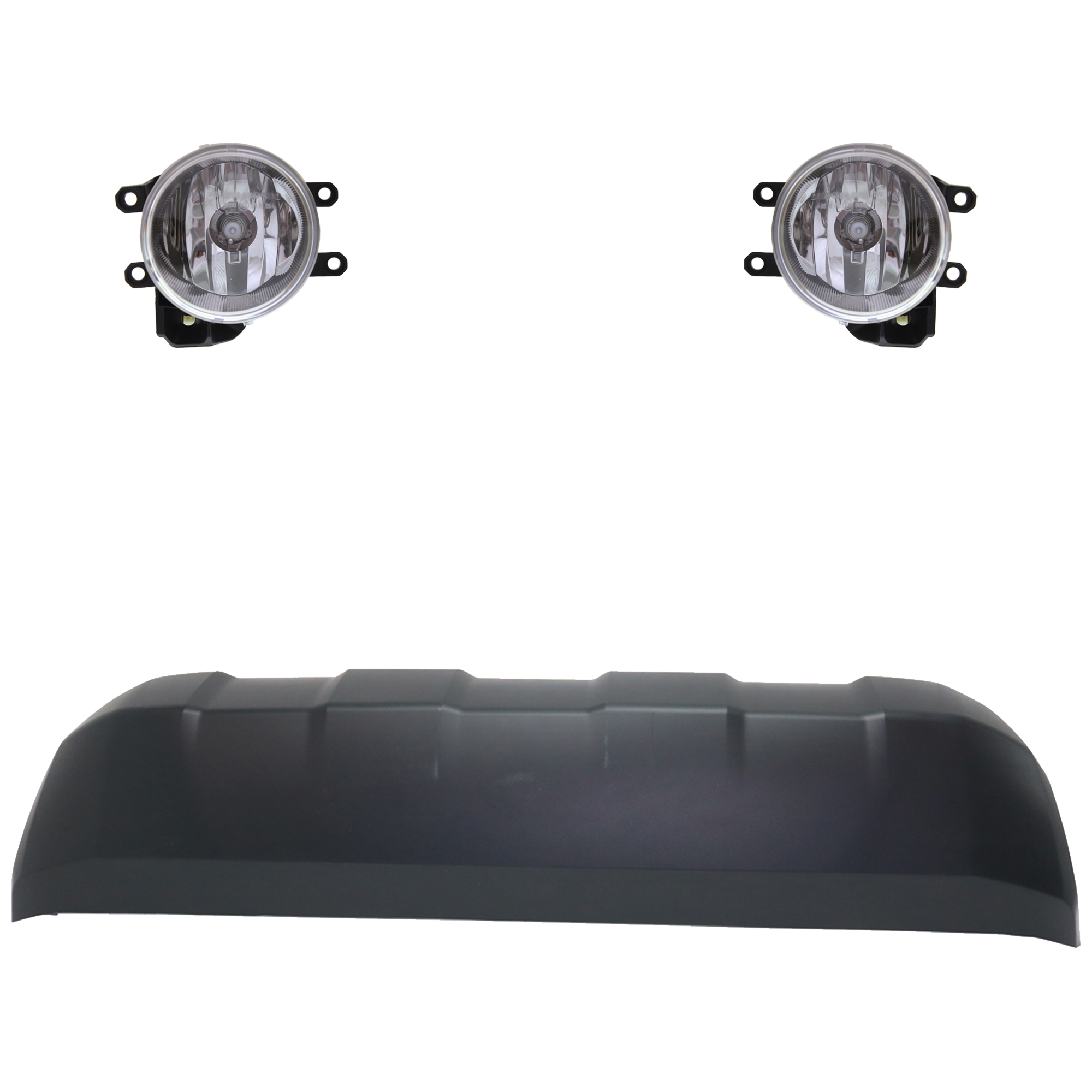 AM TACOMA 16-23 FOG LAMP RH AND LH 3 Pc kit Assembly Halogen with Valance CAPA SKU KIT 091523-111 Partslink TO1095205C TO2592129C TO2593129C OEM 5391104210-8121002160-81220021