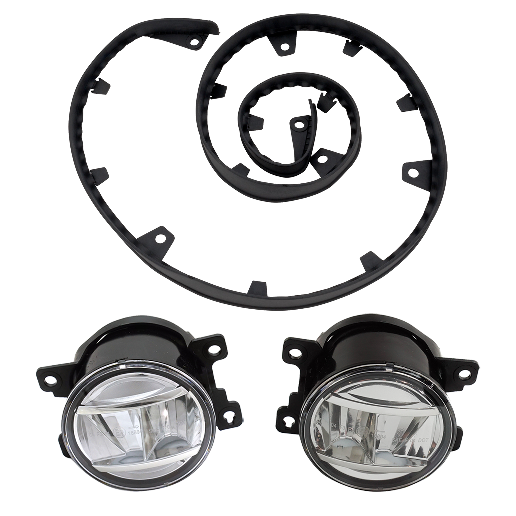 AM CIVIC 19-20 FOG LAMP RH AND LH 3 Pc kit Assembly LED with Valance SKU KIT 091523-120 Partslink HO2592144 HO2593144 HO1093115 OEM 33900TEYY01-33950TEYY01-71110T