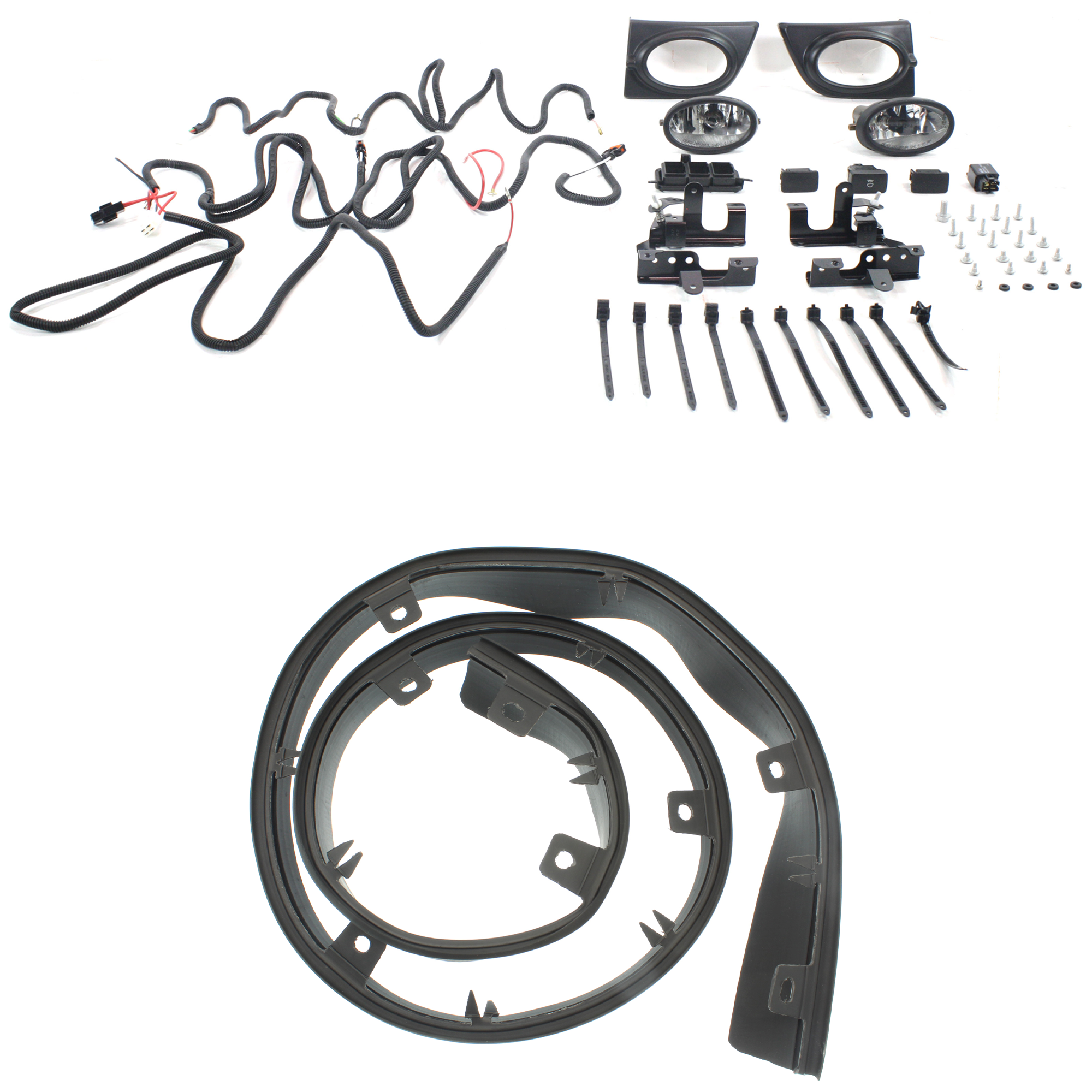 AM CIVIC 06-08 FOG LAMP RH AND LH 2 Pc kit Assembly Halogen with Valance SKU KIT 091523-12 Partslink HO2590113 HO1093109 OEM 08V31SNA100-71110SNAA90