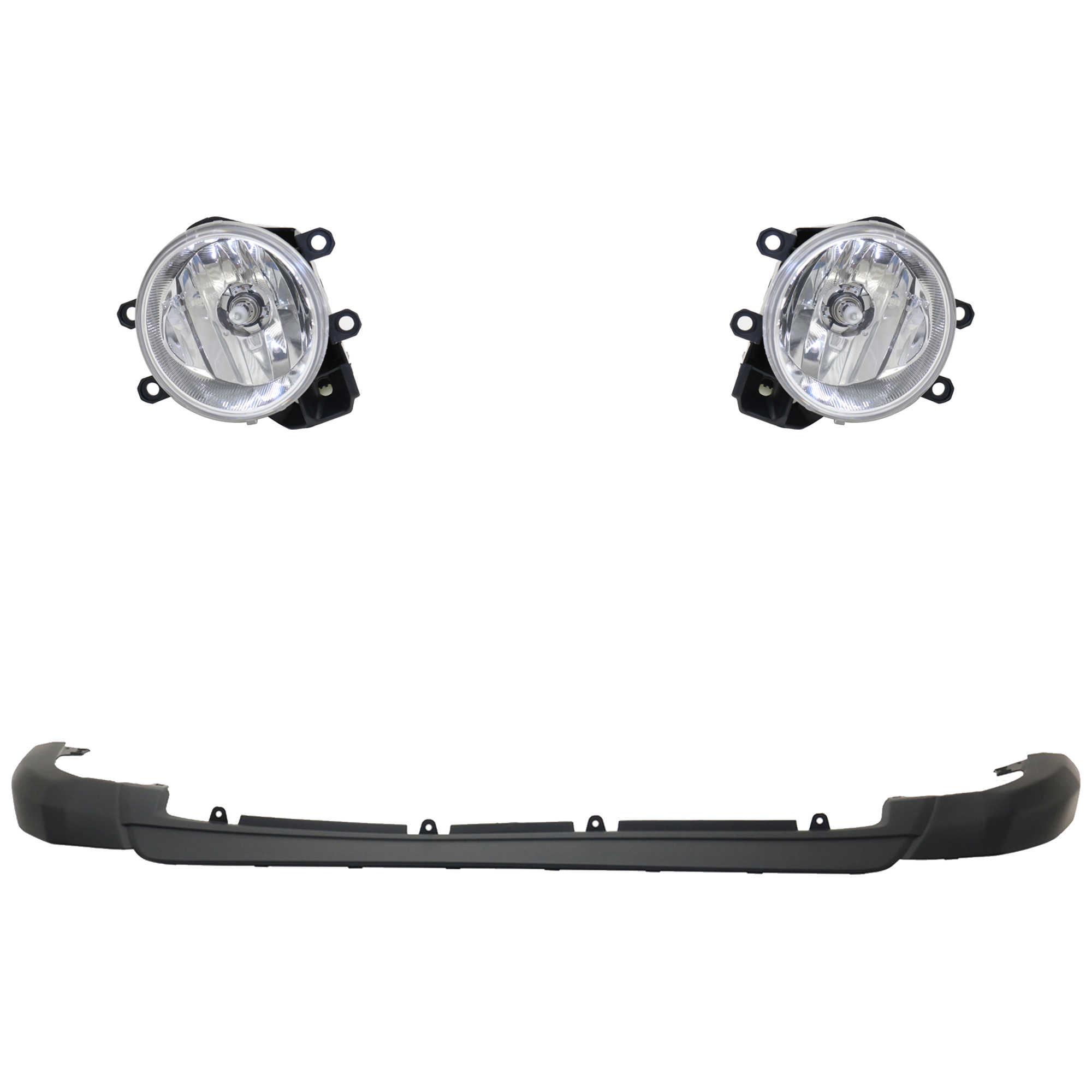 AM RAV4-16-18 FOG LAMP RH AND LH 3 Pc kit Assembly Halogen with Valance SKU KIT 091523-133 Partslink TO2592132 TO2593132 TO1095207 OEM 8121047010-8122047010-524110R0