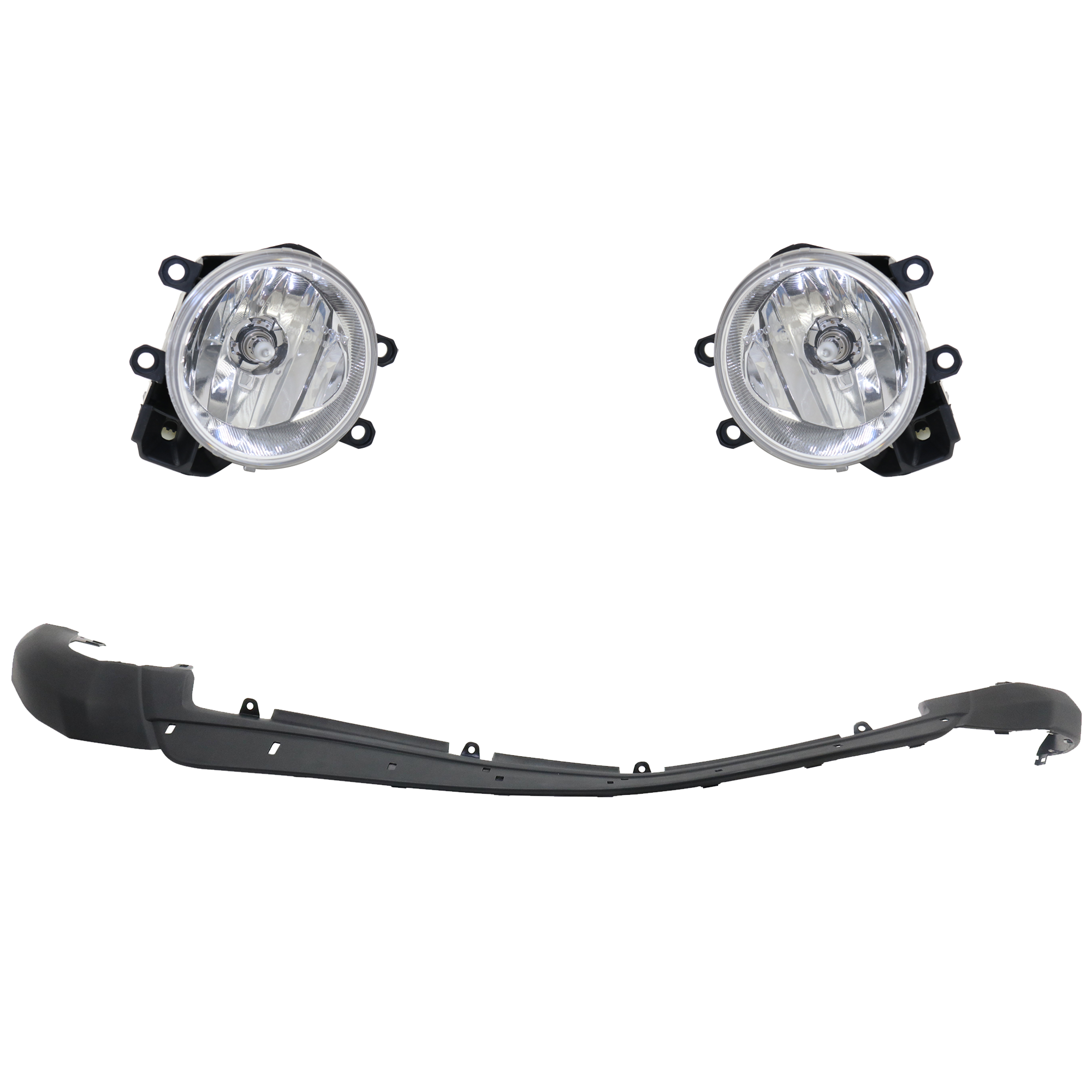 AM RAV4-16-18 FOG LAMP RH AND LH 3 Pc kit Assembly Halogen with Valance SKU KIT 091523-136 Partslink TO2592132 TO2593132 TO1095208 OEM 8121047010-8122047010-524110R0