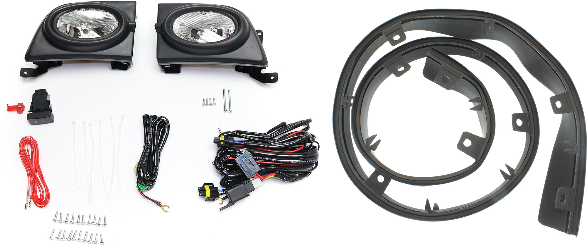 AM CIVIC 06-08 FOG LAMP RH AND LH 3 pc Kit Assembly Halogen with Valance SKU KIT 091523-13 Partslink HO1093109 OEM Performance 71110SNAA90