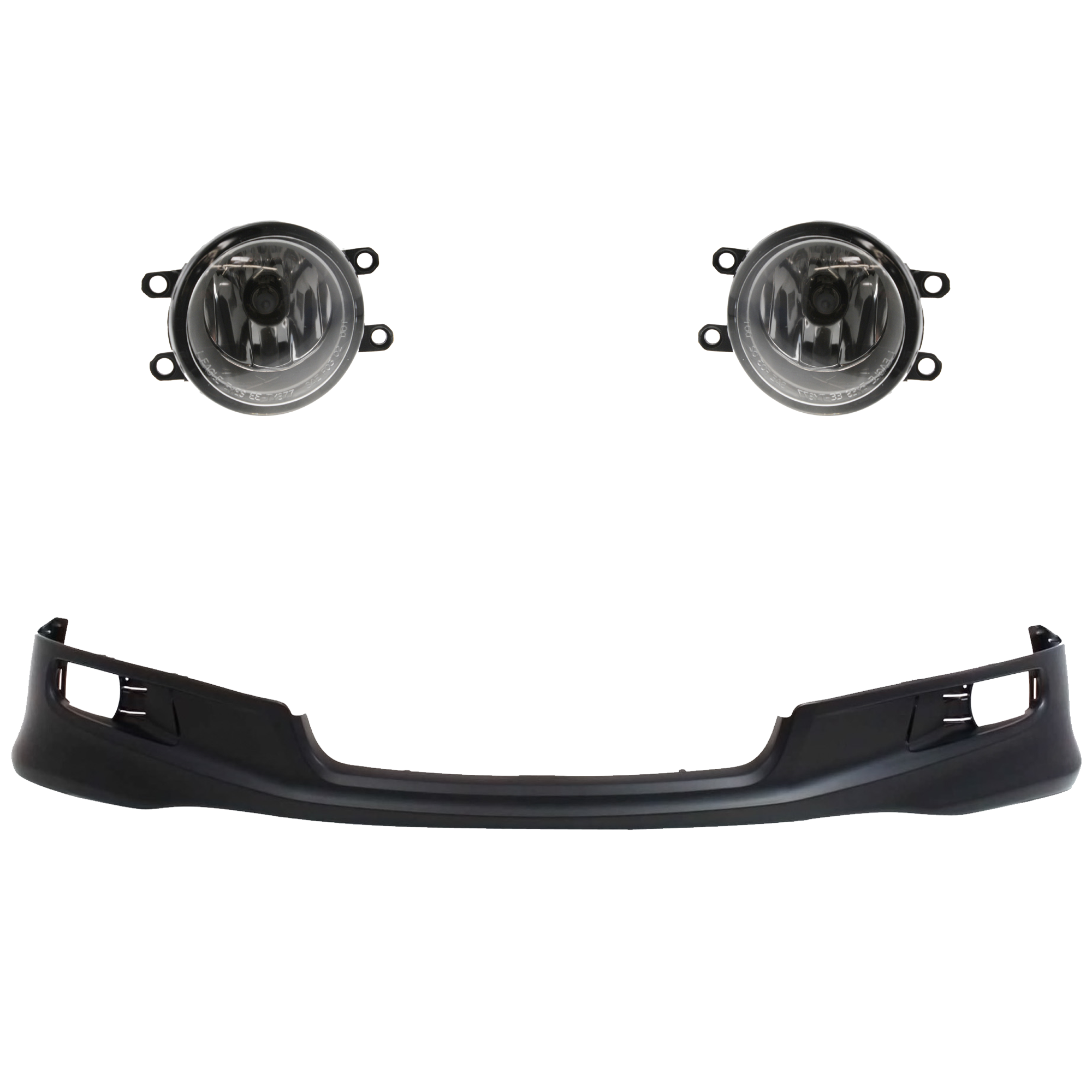 AM CAMRY 08-09 FRONT LOWER VALANCE RH AND LH 3 Pc kit Plastic Primed with Fog Light SKU KIT 091523-165 Partslink TO1093121 TO2592123 TO2593123 OEM 7685106905-8122006071-81210060