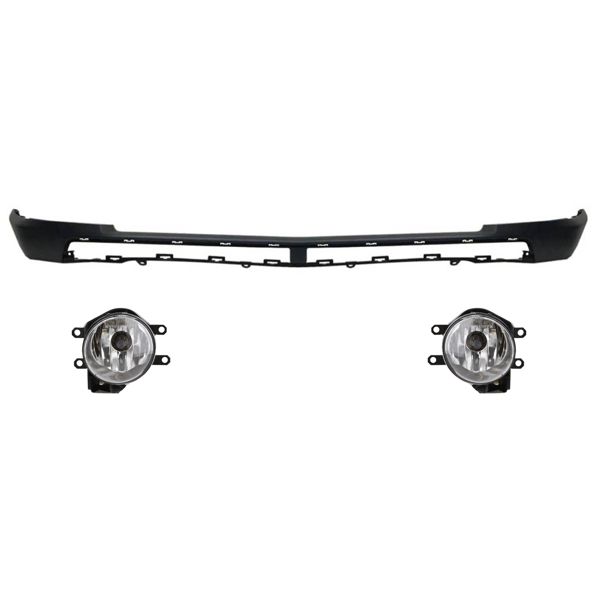 AM RAV4-19-21 FOG LAMP RH AND LH 3 Pc kit Assembly Halogen with Valance SKU KIT 091523-168 Partslink TO2592129 TO2593129 TO1095215 OEM 8121002160-8122002160-524110R1