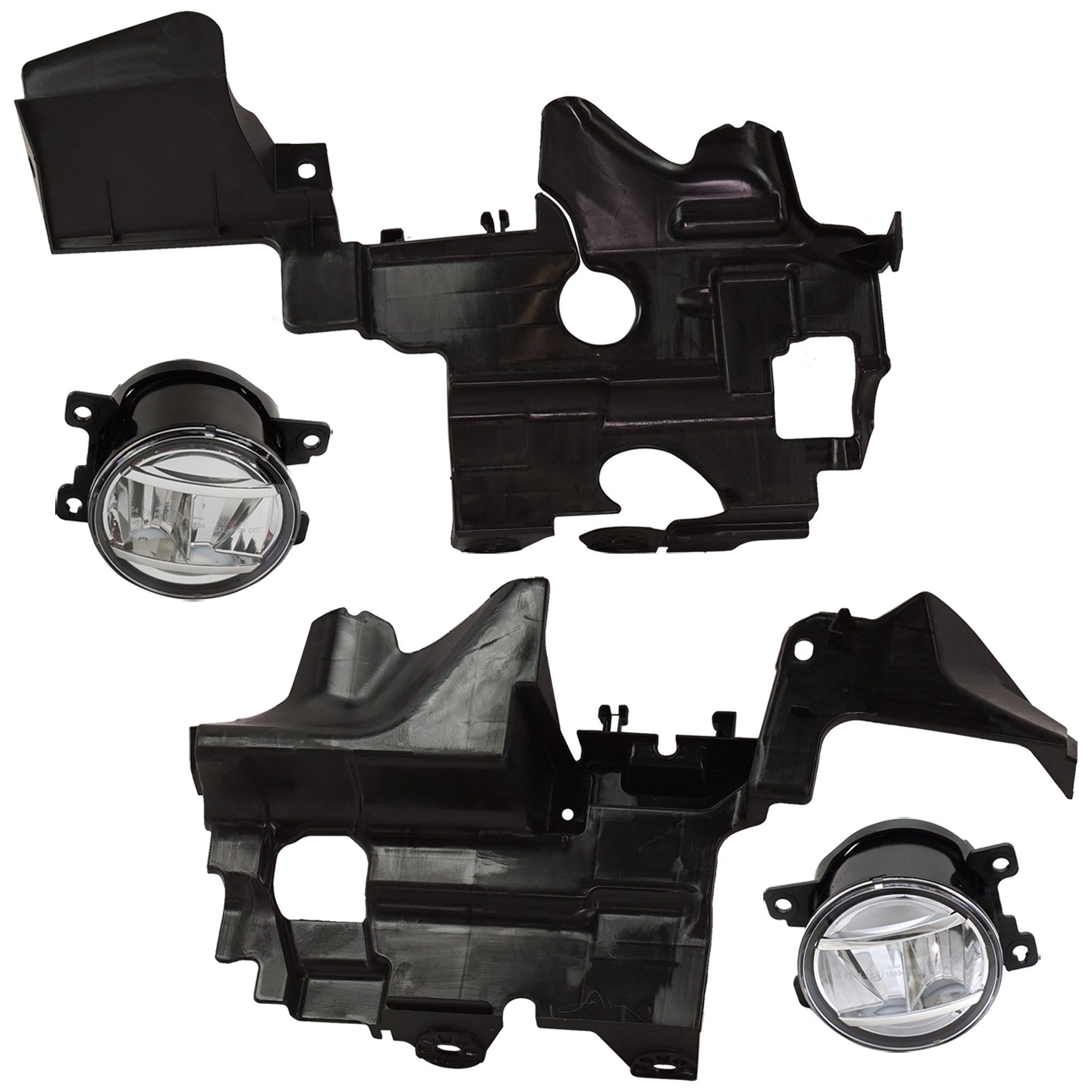 AM CIVIC 19-20 FOG LAMP RH AND LH 4 Pc kit Assembly LED with Valances SKU KIT 091523-201 Partslink HO2592144 HO2593144 HO1218104 HO1218105 OEM 33900TEYY01-33950TEYY01-71206T
