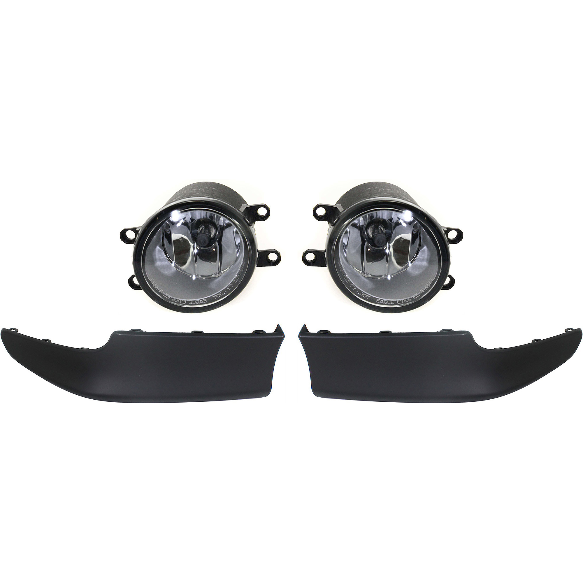 AM COROLLA 11-13 FOG LAMP RH AND LH 4 Pc kit Assembly Halogen with Valances SKU KIT 091523-205 Partslink TO2592123 TO2593123 TO1093126 TO1093125 OEM 8121006071-8122006071-76852029