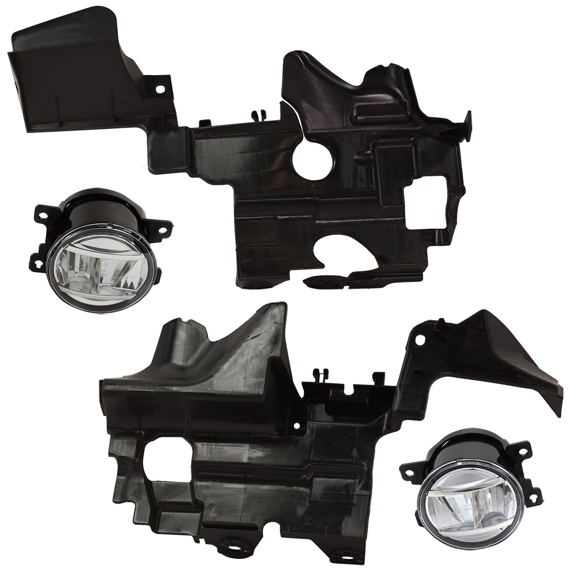 AM CIVIC 19-20 FOG LAMP RH AND LH 4 Pc kit Assembly LED with Valances SKU KIT 091523-209 Partslink HO2592144 HO2593144 HO1218104 HO1218105 OEM 33900TEYY01-33950TEYY01-71206T