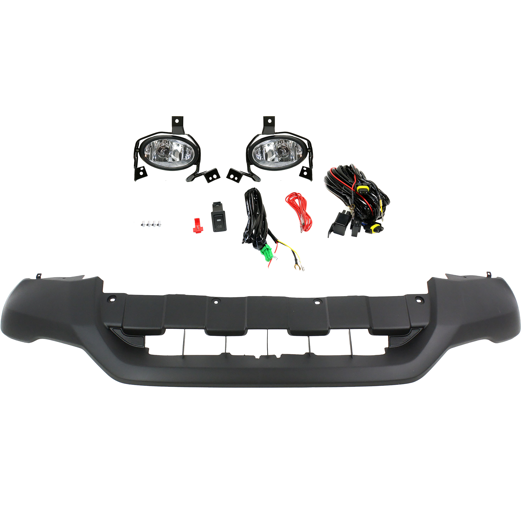 AM CR V 10-11 FOG LAMP RH AND LH 3 pc Kit Assembly Halogen with Valance SKU KIT 091523-22 Partslink HO1015104 OEM Performance 04712SWAA92