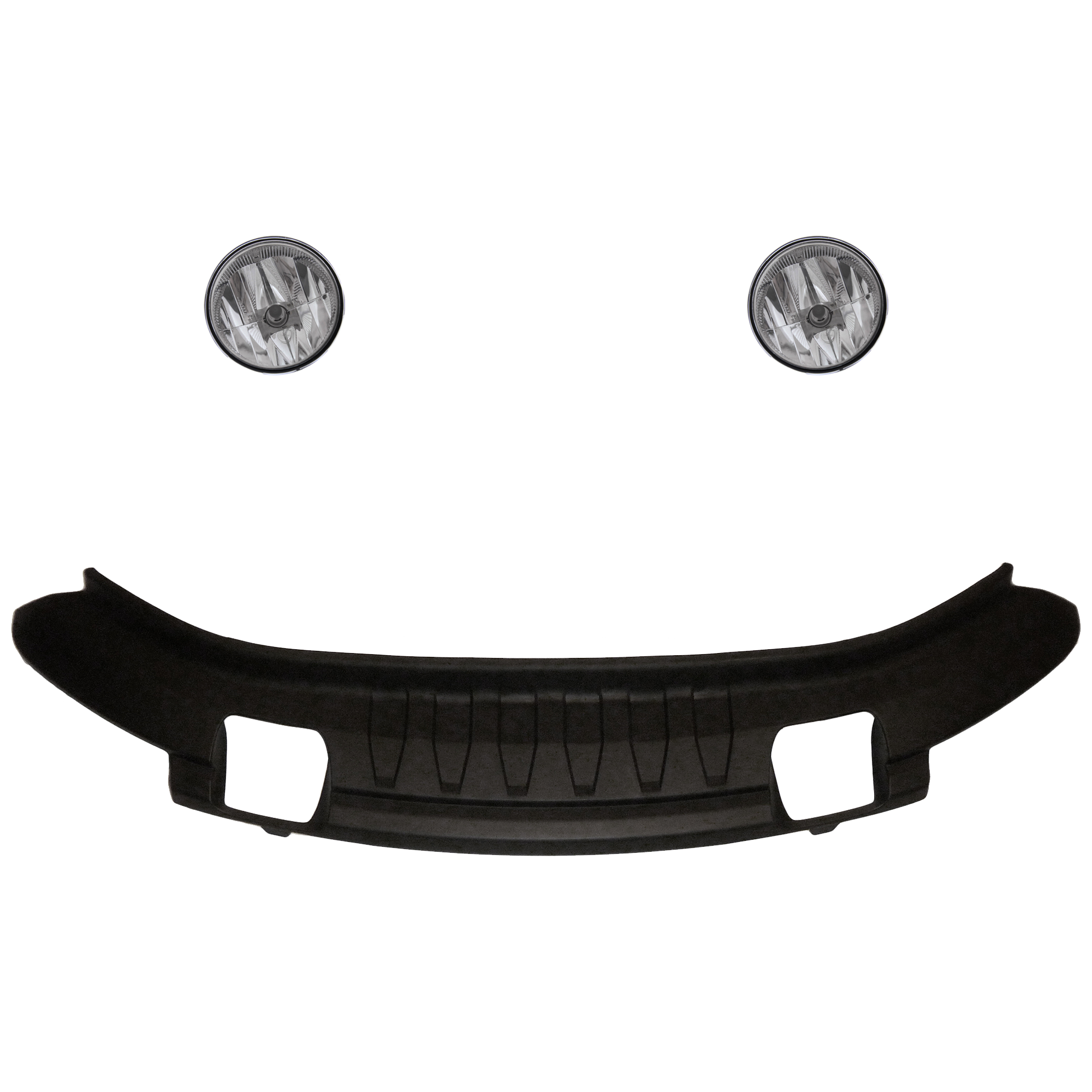 AM F 150-11-14 FRONT VALANCE 3 Pc kit Plastic Textured with Fog Light CAPA SKU KIT 091523-24 Partslink FO1095228C OEM 9L3Z17626B BL3Z15200A PFM