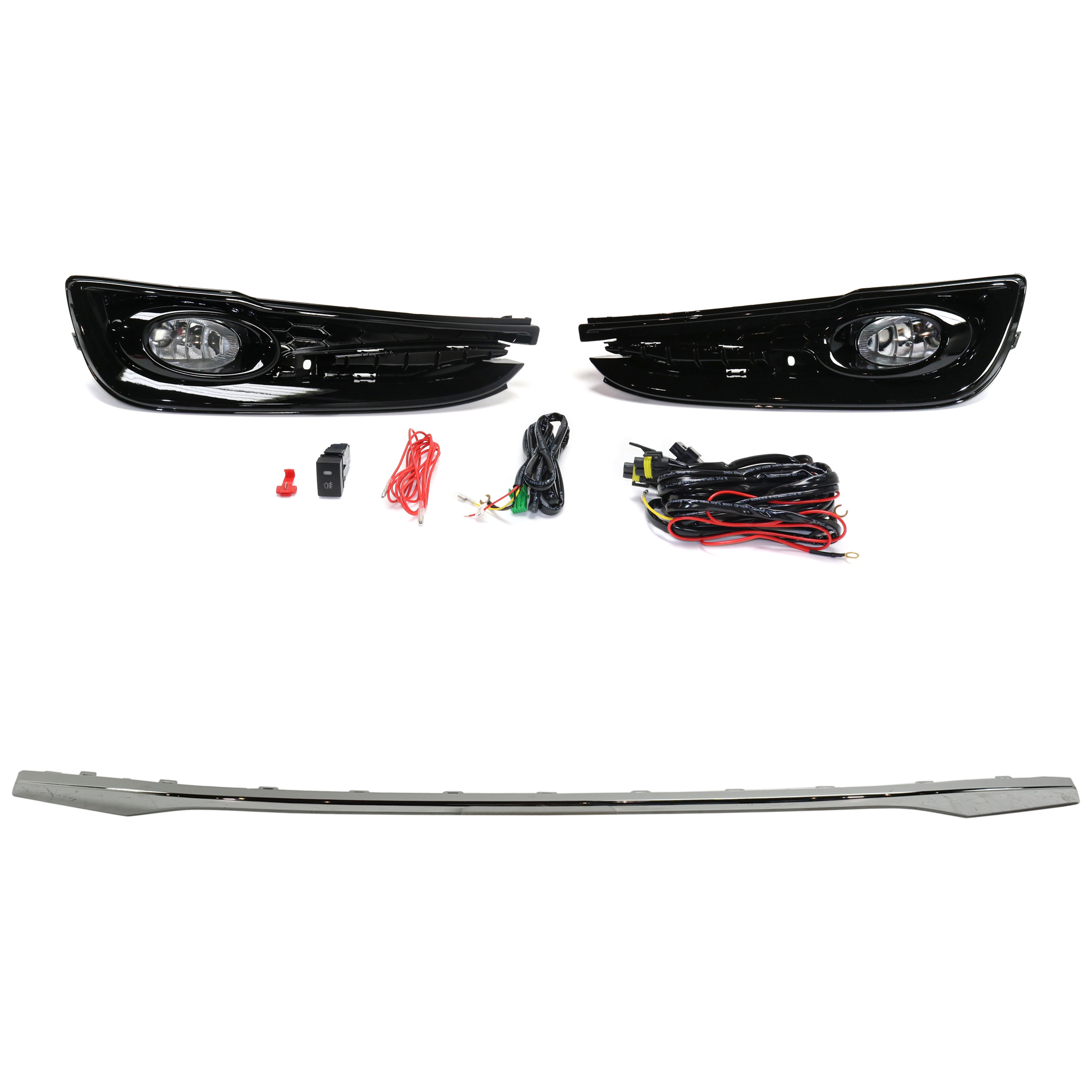 AM CIVIC 13-15 FOG LAMP RH AND LH 3 pc Kit Halogen Clear Lens SKU KIT 091523-277 Partslink HO1044102 OEM Performance 71108TR3A51