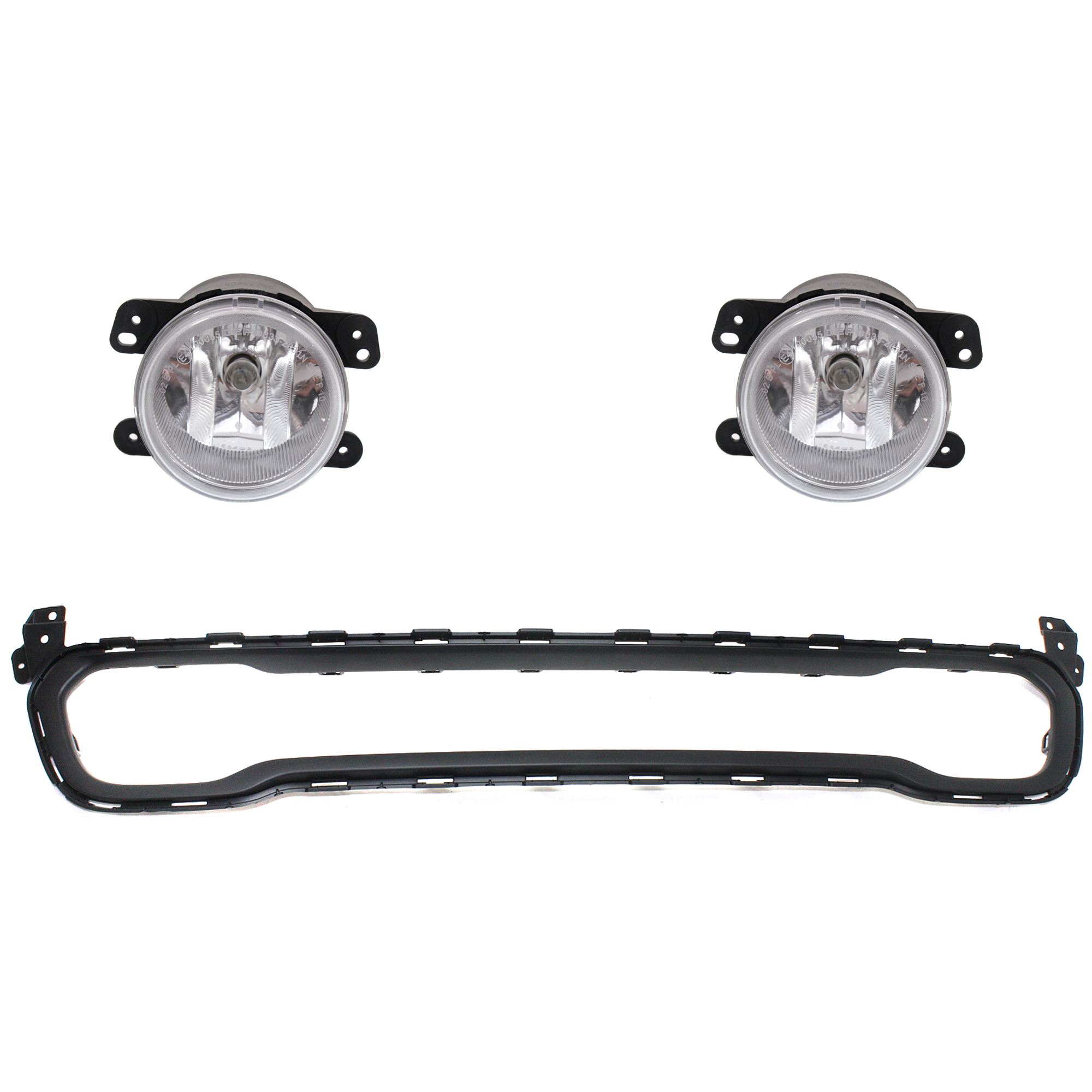 AM CHEROKEE 14-18 FOG LAMP RH AND LH 3 Pc kit Halogen SKU KIT 091523-279 Partslink CH1044112 CH1044113 OEM 5182026AA PFM 68210024AC 68203