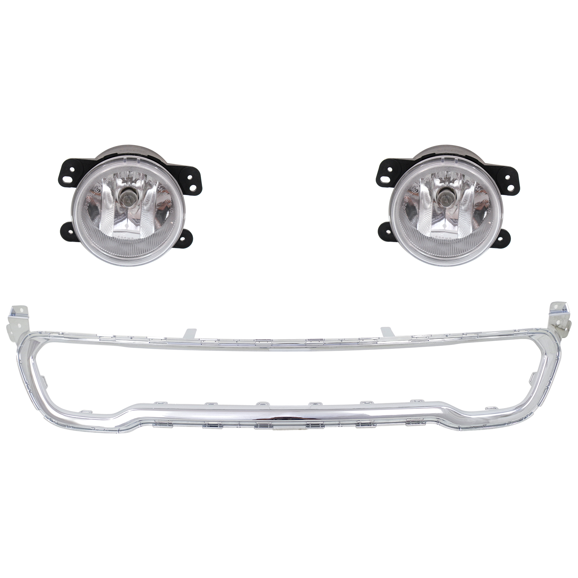 AM CHEROKEE 14-18 FOG LAMP RH AND LH 3 Pc kit With bulb s SKU KIT 091523-282 OEM 5182026AA PFM 5SM98TZZAA PFM