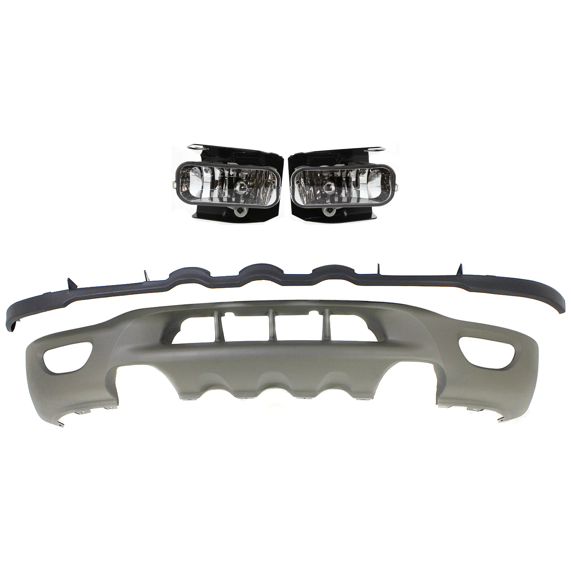 AM EXPEDITION 99-02 F 150-99-03 FOG LAMP RH AND LH 3 pc Kit Assembly Halogen with Valance SKU KIT 091523-28 Partslink FO2591105 FO1095180 OEM Performance XL3Z17626BAA