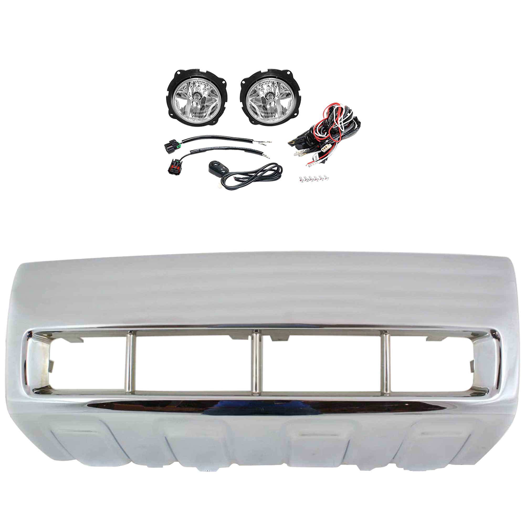 AM ESCAPE 08-12 FRONT BUMPER MOLDING RH AND LH 3 pc Kit Plastic Chrome SKU KIT 091523-294 OEM 8L8Z8419BA Performance