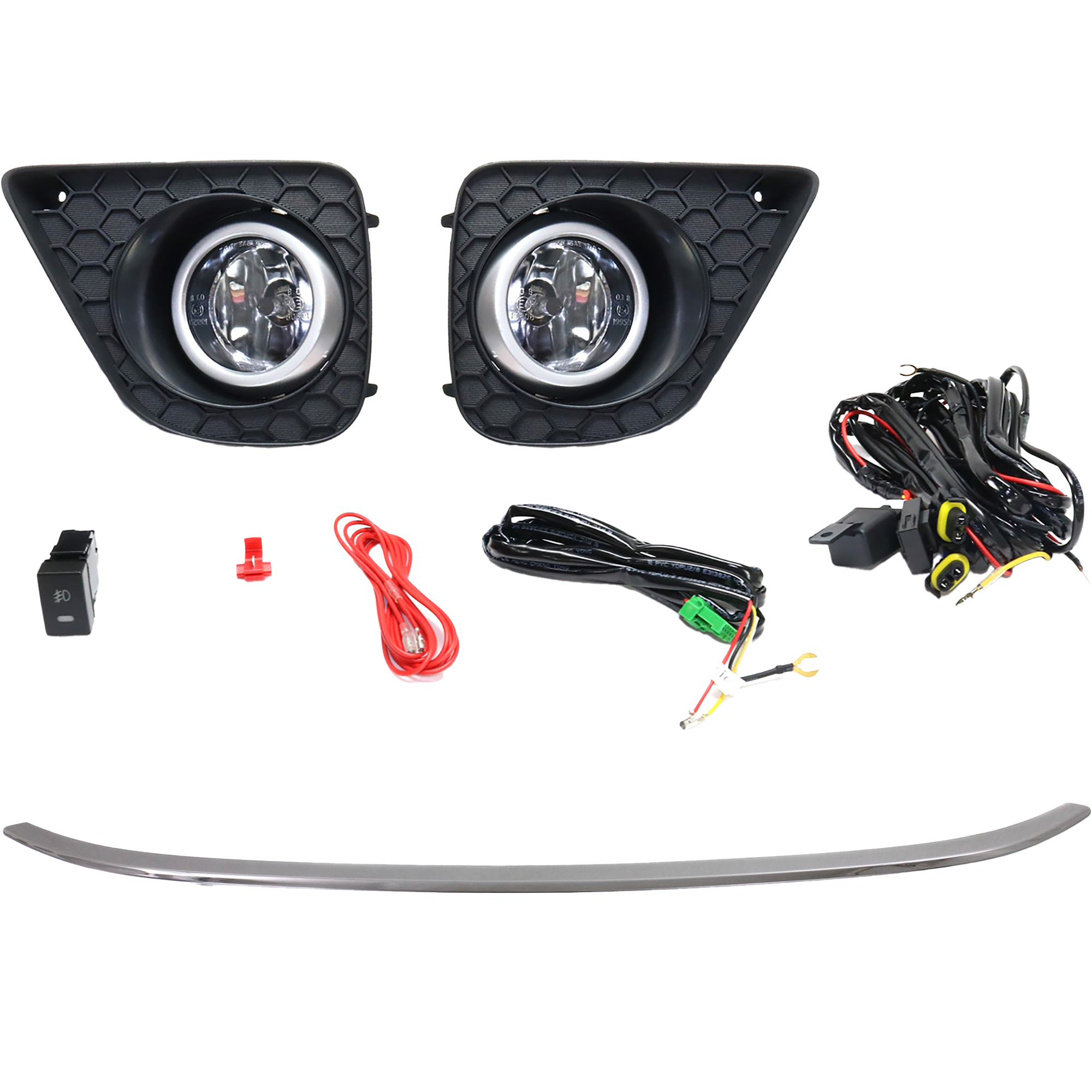 AM ACCORD 13-15 FOG LAMP RH AND LH 3 pc Kit Halogen Clear Lens SKU KIT 091523-295 Partslink HO1044101 OEM Performance 71104T3LA01