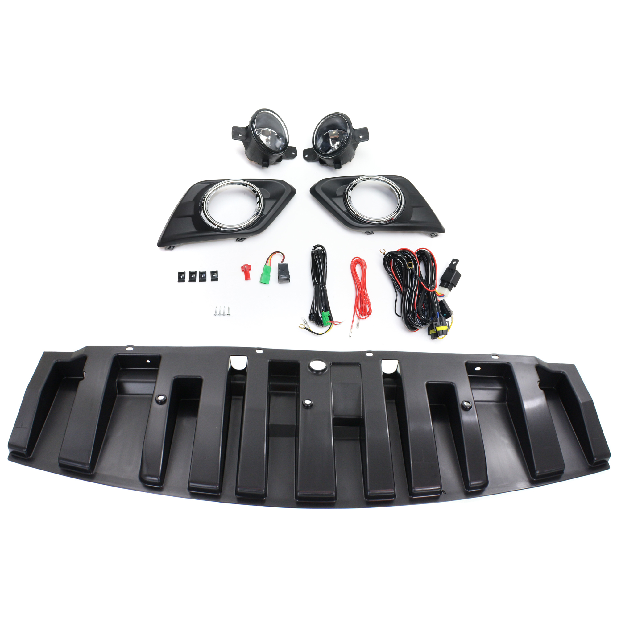 AM ROGUE 14-16 FOG LAMP RH AND LH 3 pc Kit Assembly Halogen with Valance SKU KIT 091523-29 Partslink NI1091104 OEM Performance 626604BA1B