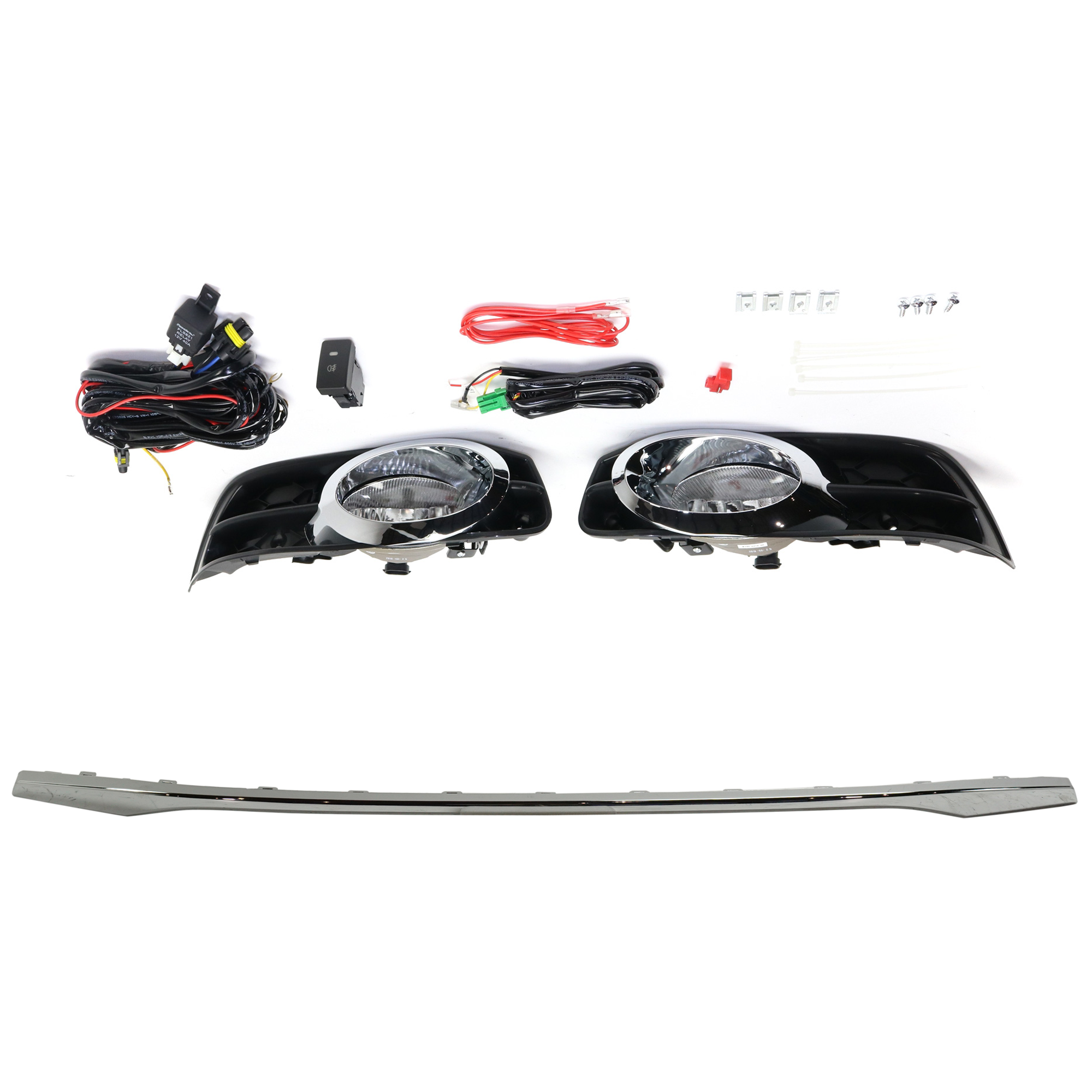 AM CIVIC 13-13 FOG LAMP RH AND LH 3 pc Kit Halogen Clear Lens SKU KIT 091523-303 Partslink HO1044102 OEM Performance 71108TR3A51