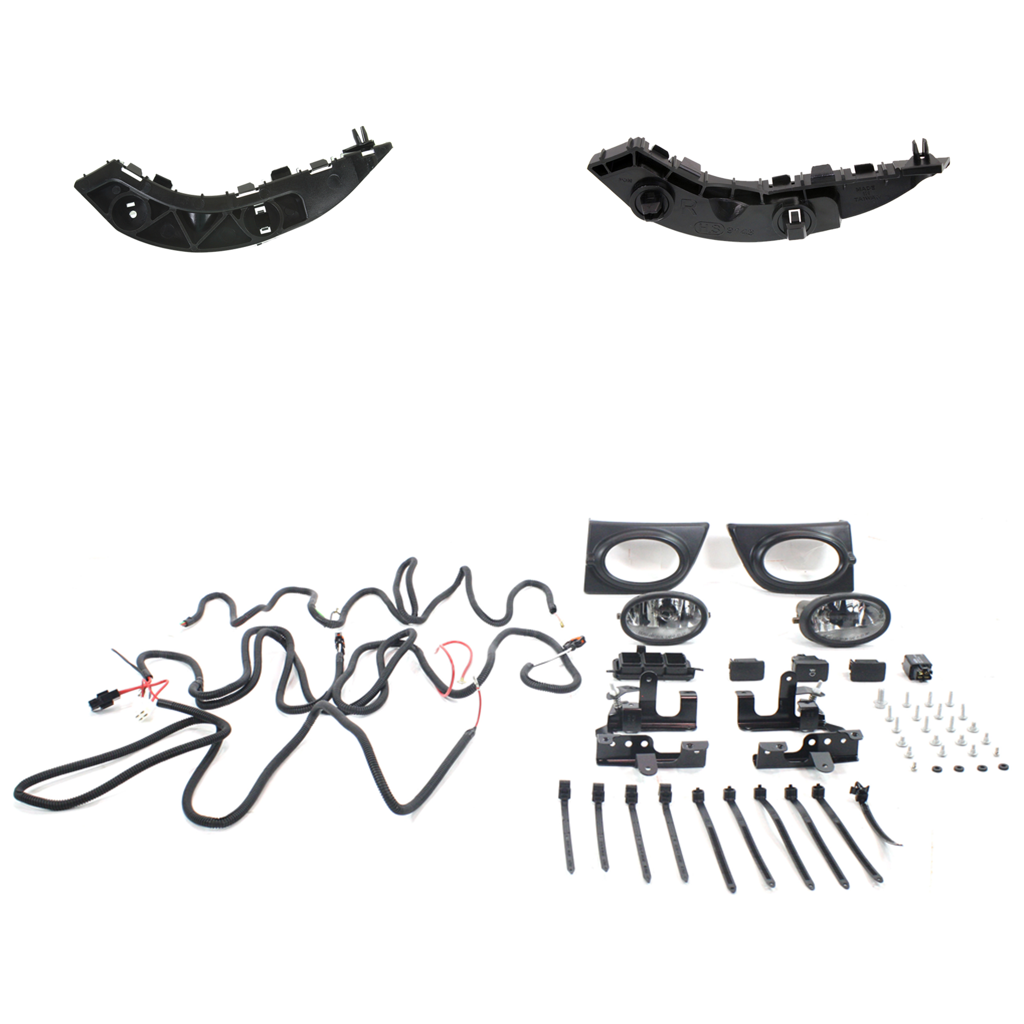 AM CIVIC 06-08 FOG LAMP RH AND LH 3 Pc kit Assembly Halogen Dealer Installed Sedan with Bumper Bracket SKU KIT 091523-312 Partslink HO2590113 HO1042114 HO1043114 OEM 08V31SNA100-71198SNAA02-71193S