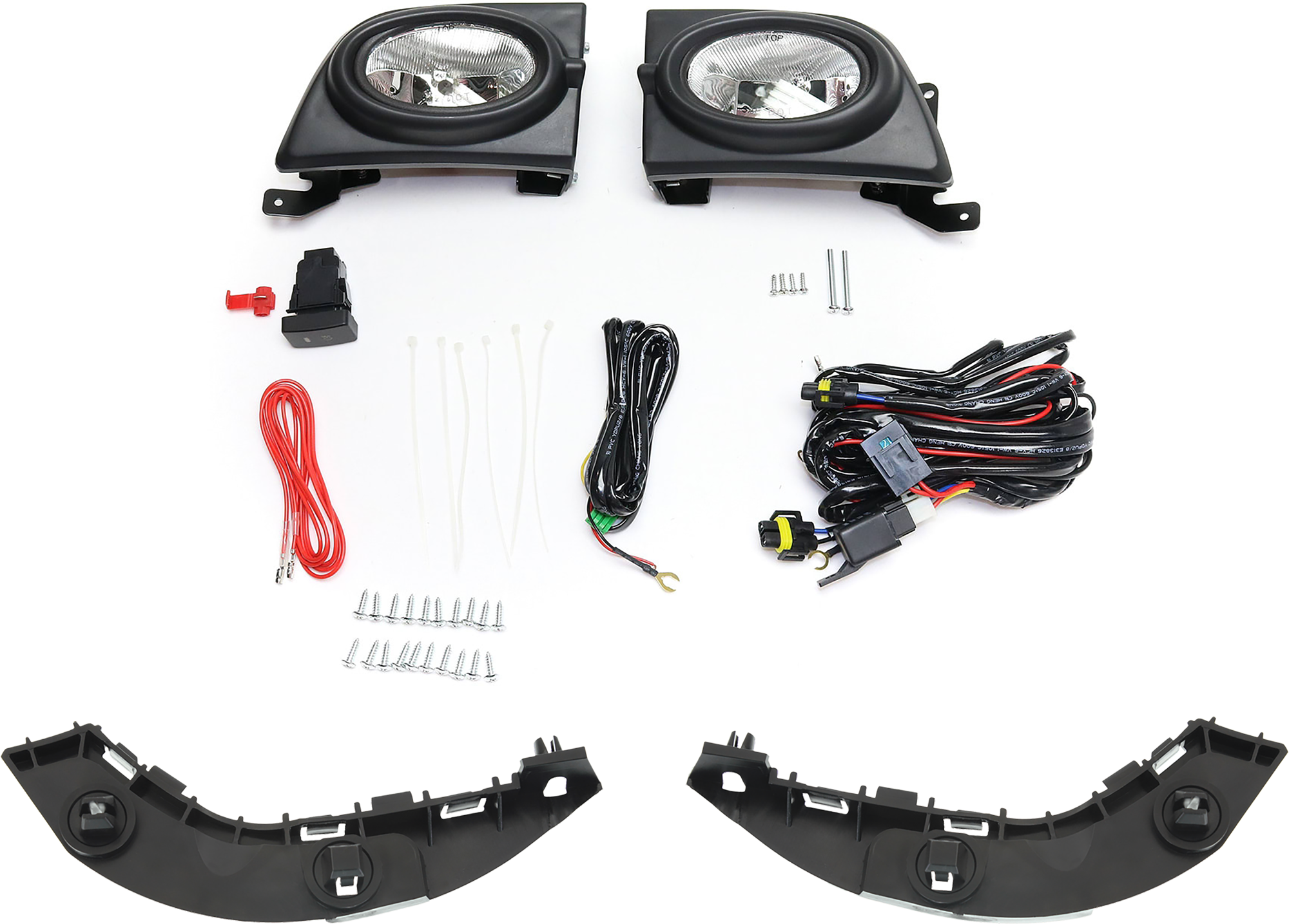 AM CIVIC 06-08 FOG LAMP RH AND LH 4 pc Kit Halogen Clear Lens SKU KIT 091523-313 Partslink HO1042114 HO1043114 OEM Performance 71198SNAA02-71193S