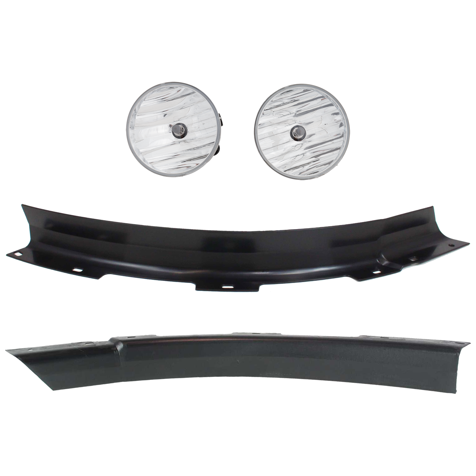 AM F 150-01-03 FOG LAMP RH AND LH 4 pc Kit Halogen Clear Lens SKU KIT 091523-316 Partslink FO2592204 FO1088117 FO1089117 OEM 3C5Z15200AA XL3Z17A861AB XL3Z1